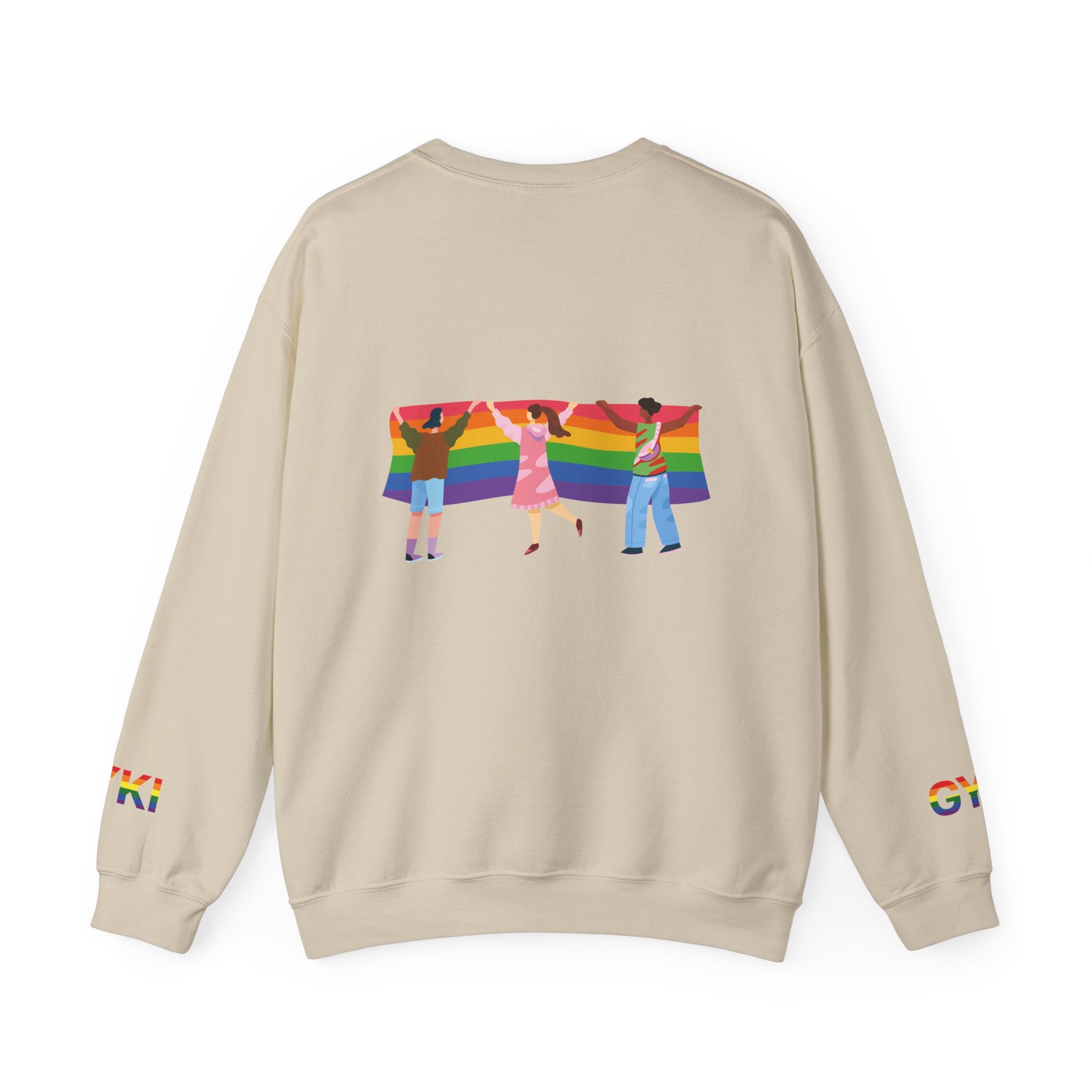 Pride Celebration Crewneck Sweatshirt, Unisex LGBT Sweatshirt, Rainbow Sweatshirt, LGBTQ+ Gift, Pride Apparel, Casual Chic Sweater
