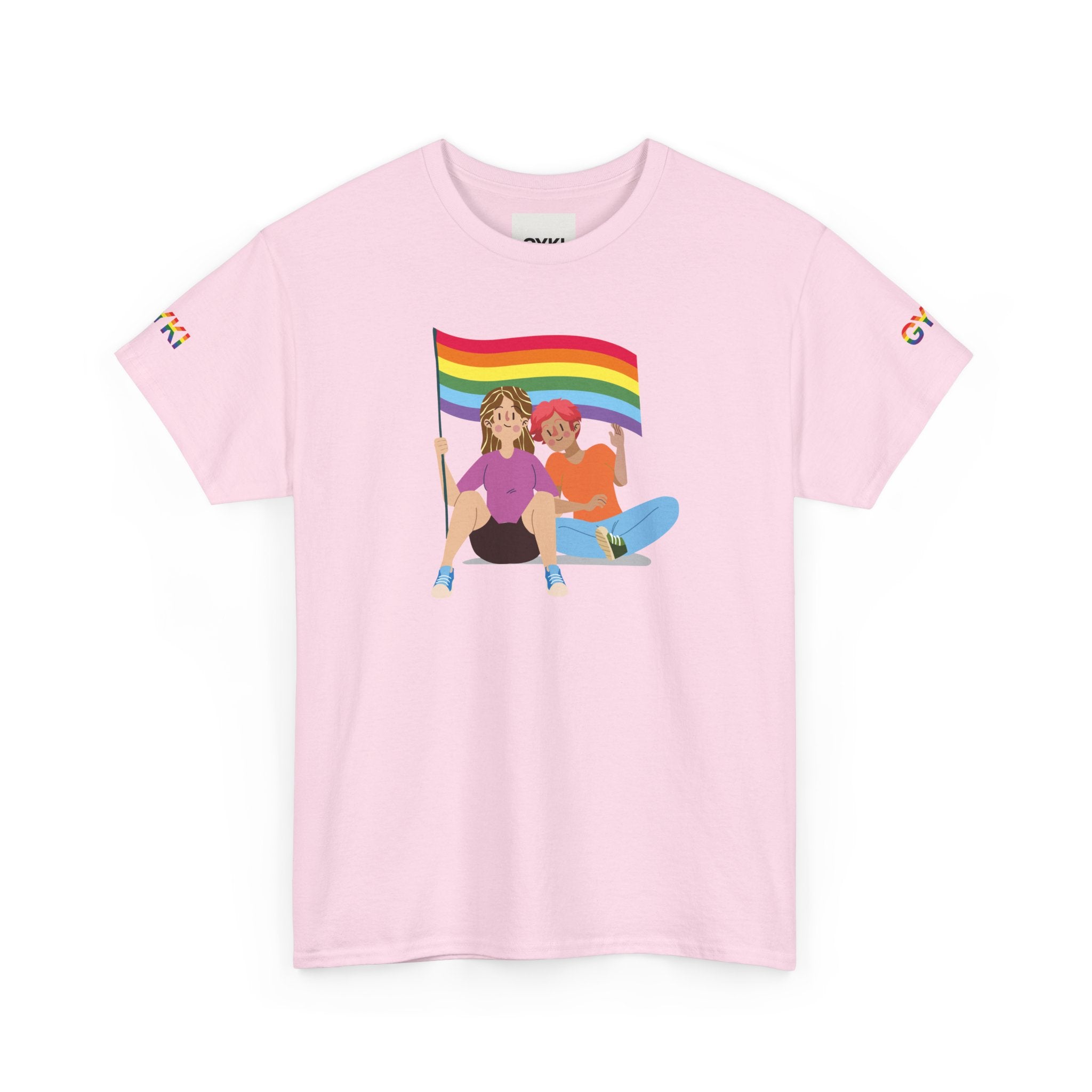Pride Celebration Graphic Tee, LGBTQ+ Unisex Heavy Tee, Pride Month, Festival Outfit, Everyday Wear, Gift for Allies