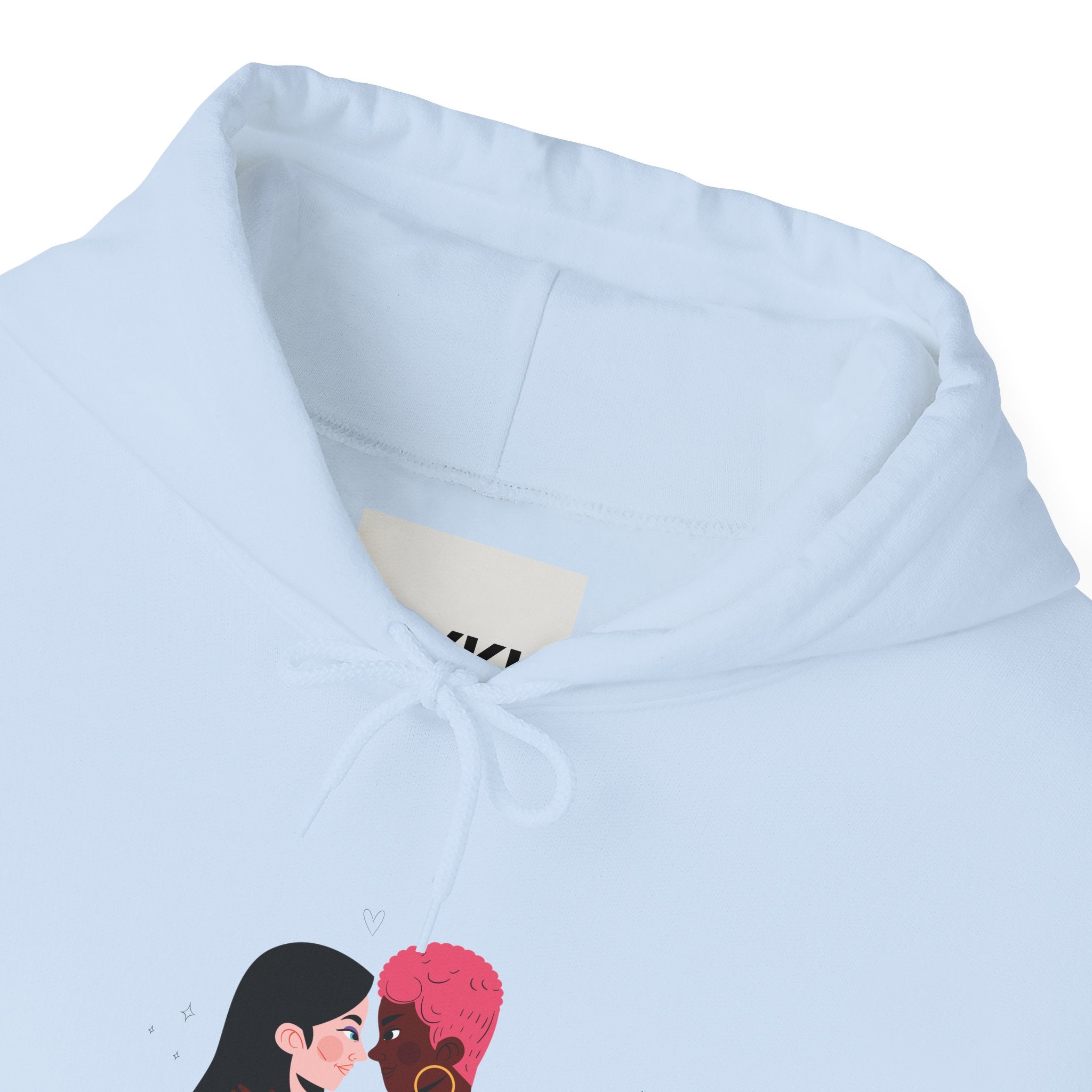 Pride Love Unisex Hoodie - Rainbow Couple Sweatshirt, LGBTQ+ Apparel, Cozy Gift for Pride Month, Inclusive Fashion, Comfortable Sweatshirt