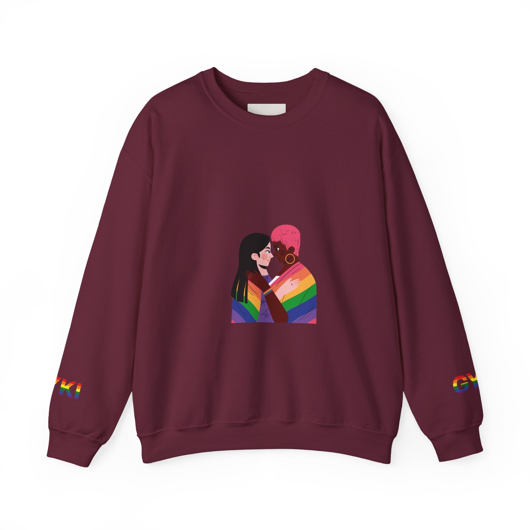 LGBTQ+ Love Unisex Crewneck Sweatshirt, Rainbow Sweatshirt, Pride Apparel, Gender Equality, Cozy LGBTQ Gift, Gender Expression Fashion