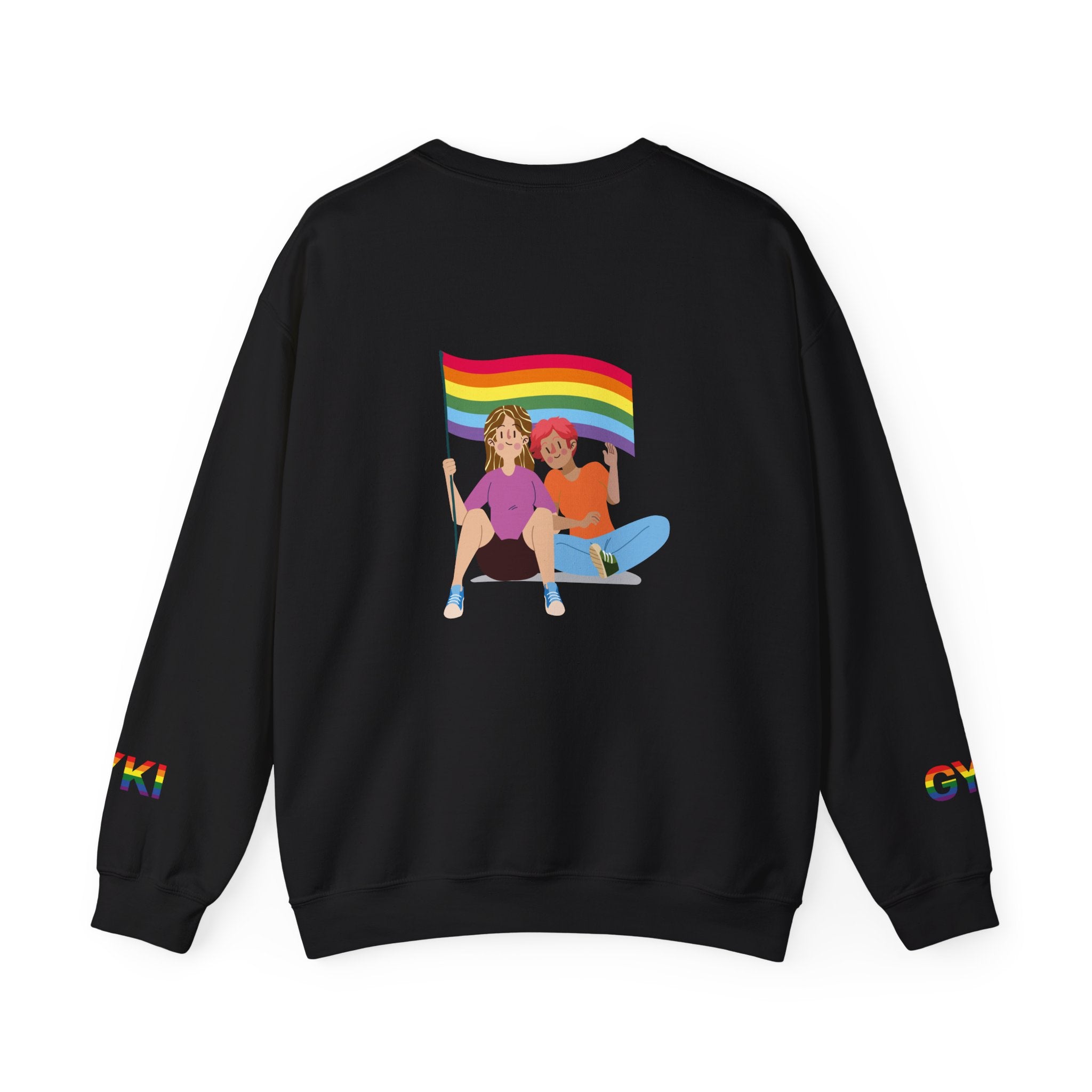 Pride Rainbow Crewneck Sweatshirt, LGBTQ+ Apparel, Unisex Sweatshirt, Celebration Outfit, Comfortable Fashion, Gift for Pride Month