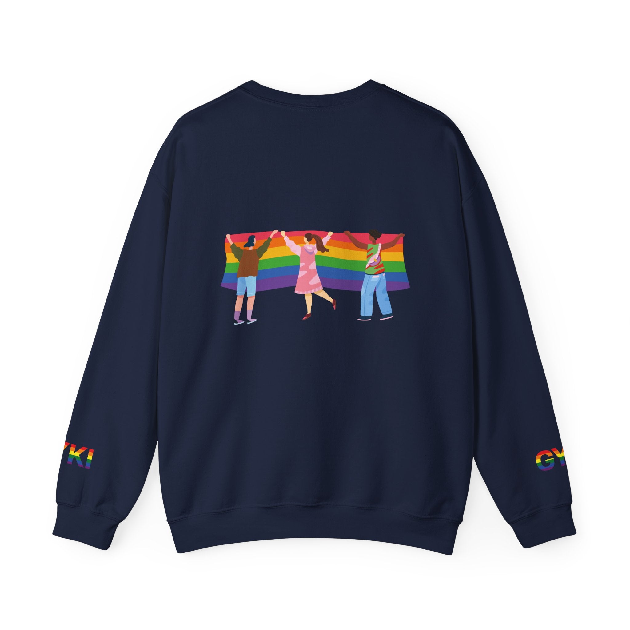 Pride Celebration Crewneck Sweatshirt, Unisex LGBT Sweatshirt, Rainbow Sweatshirt, LGBTQ+ Gift, Pride Apparel, Casual Chic Sweater