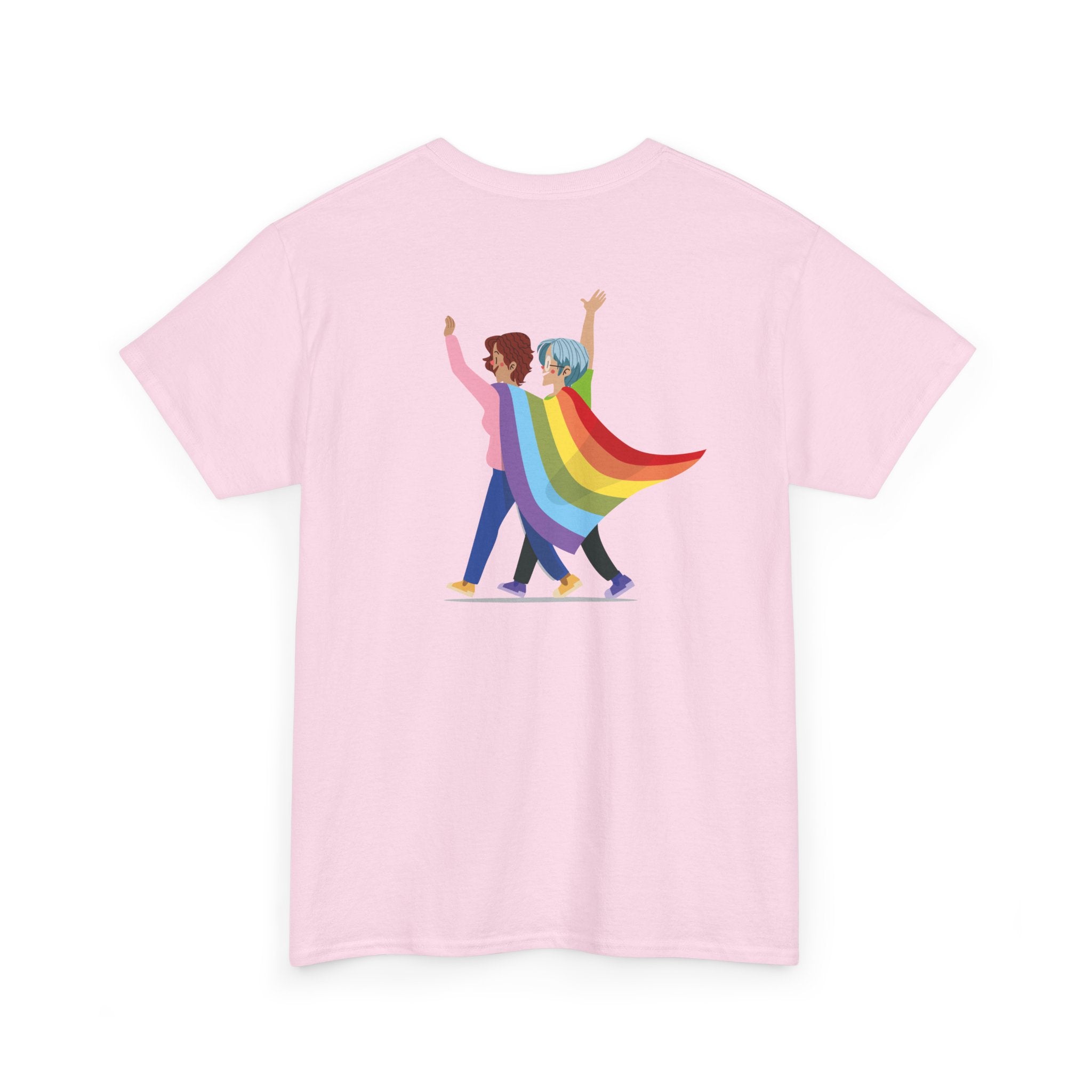 Pride Celebration Tee, Unisex Heavy Cotton Shirt, LGBTQ+ Activism Apparel, Gift for Pride Month, Rainbow Graphic T-Shirt