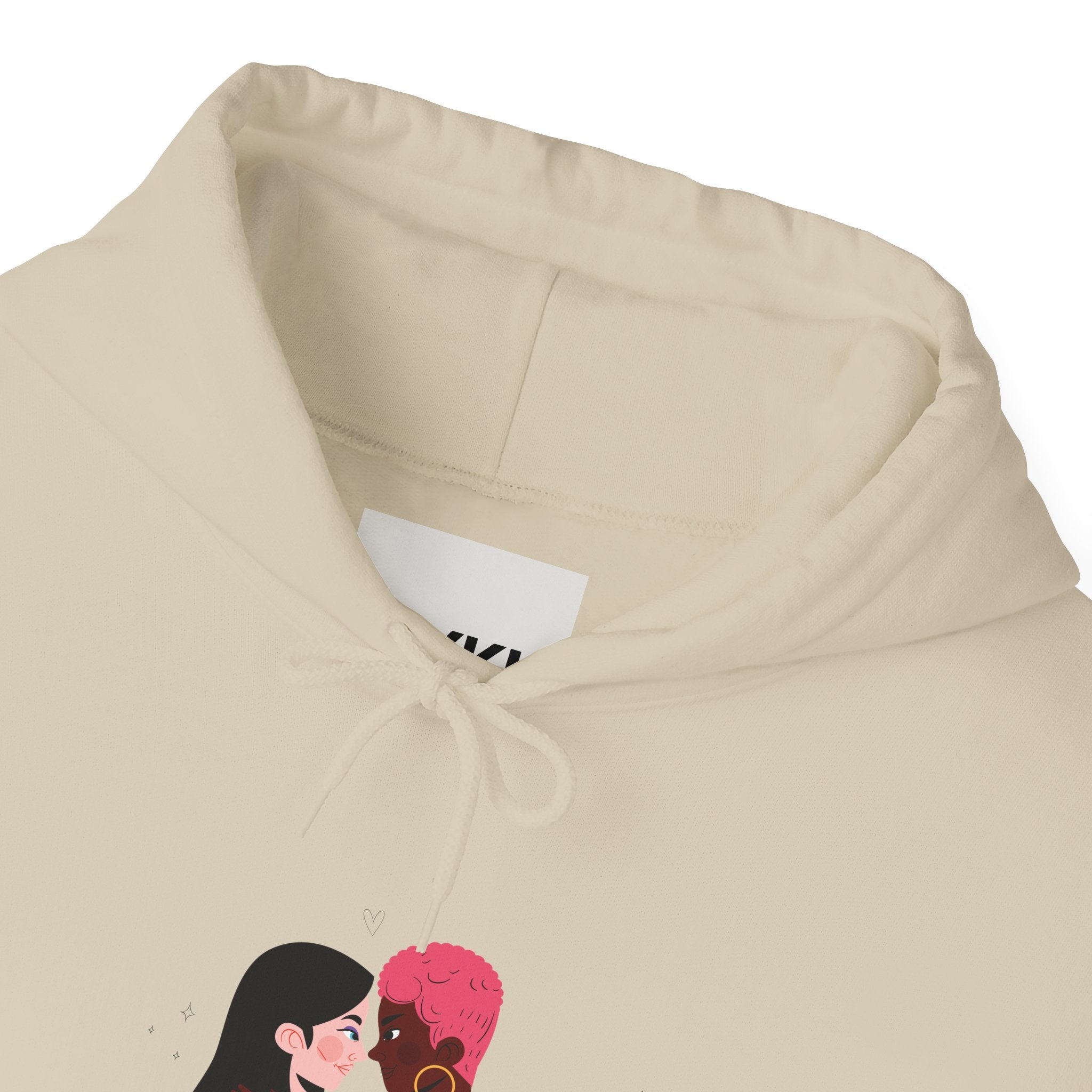 Pride Love Unisex Hoodie - Rainbow Couple Sweatshirt, LGBTQ+ Apparel, Cozy Gift for Pride Month, Inclusive Fashion, Comfortable Sweatshirt