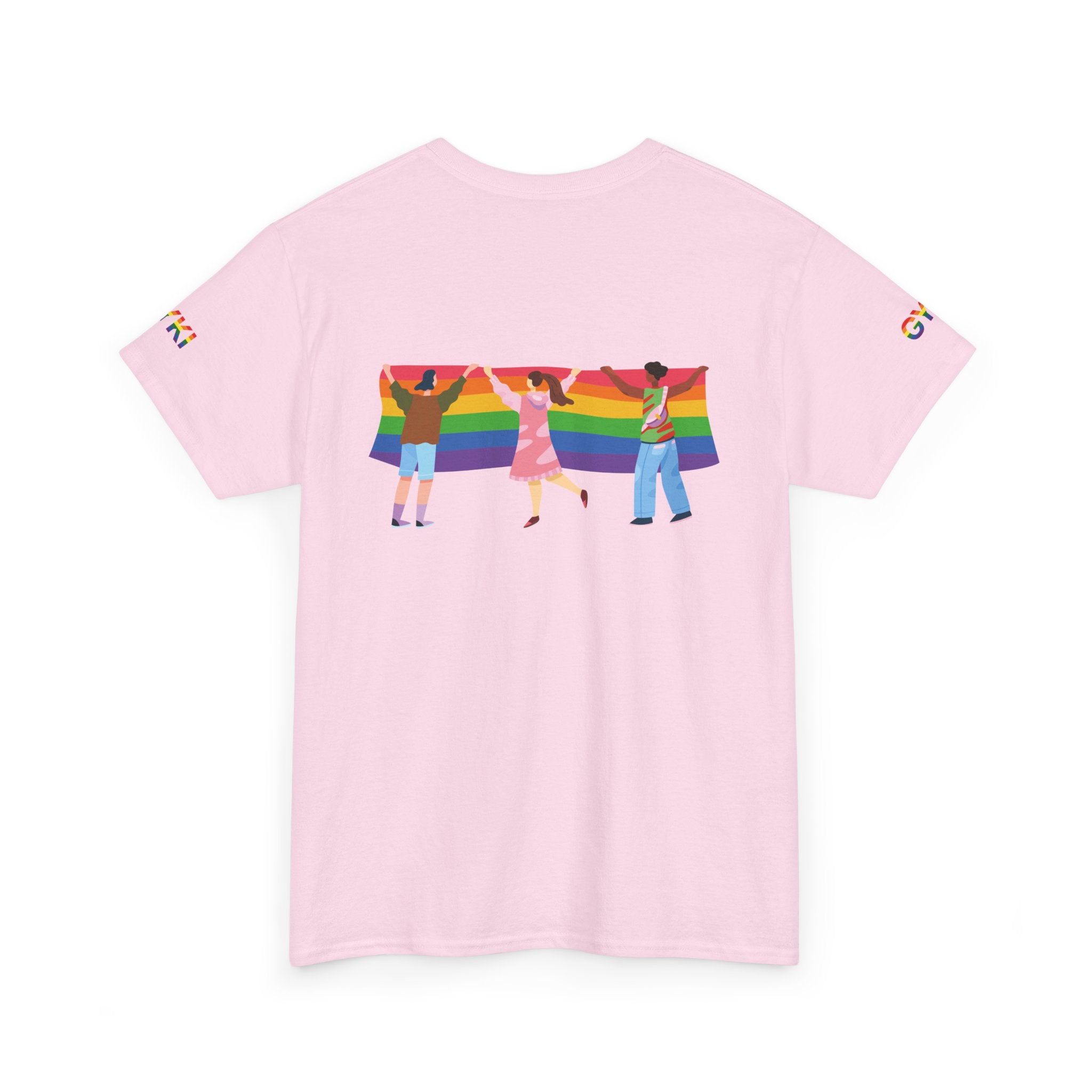 Pride Celebration Tee, Unisex Heavy Cotton Tee, LGBTQ+ Apparel, Rainbow Design Shirt, Equality T-Shirt, Gift for Pride Month