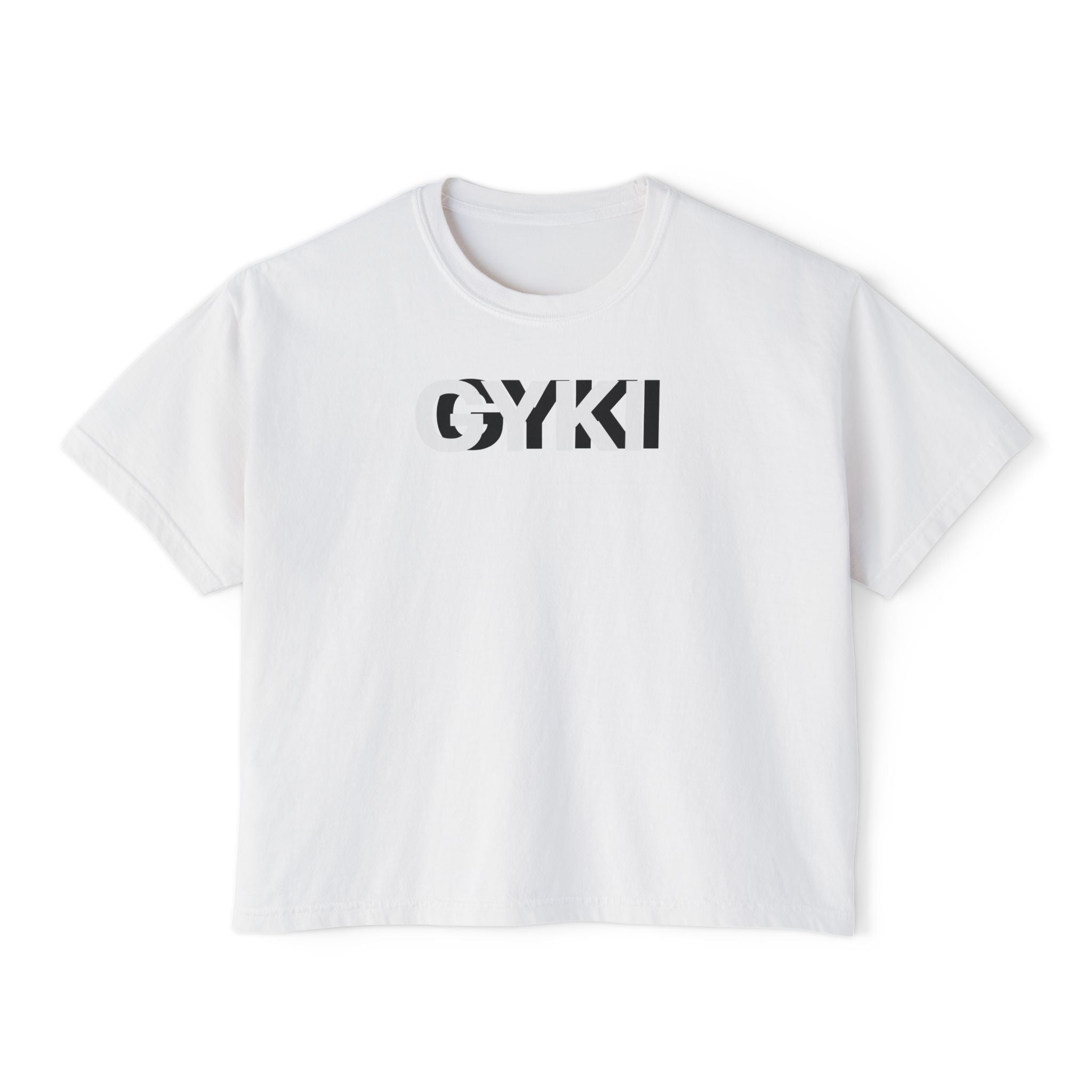 Stylish Women's Boxy Tee with GYKI Design - Trendy Fashion Statement, Casual Wear, Unique Gift