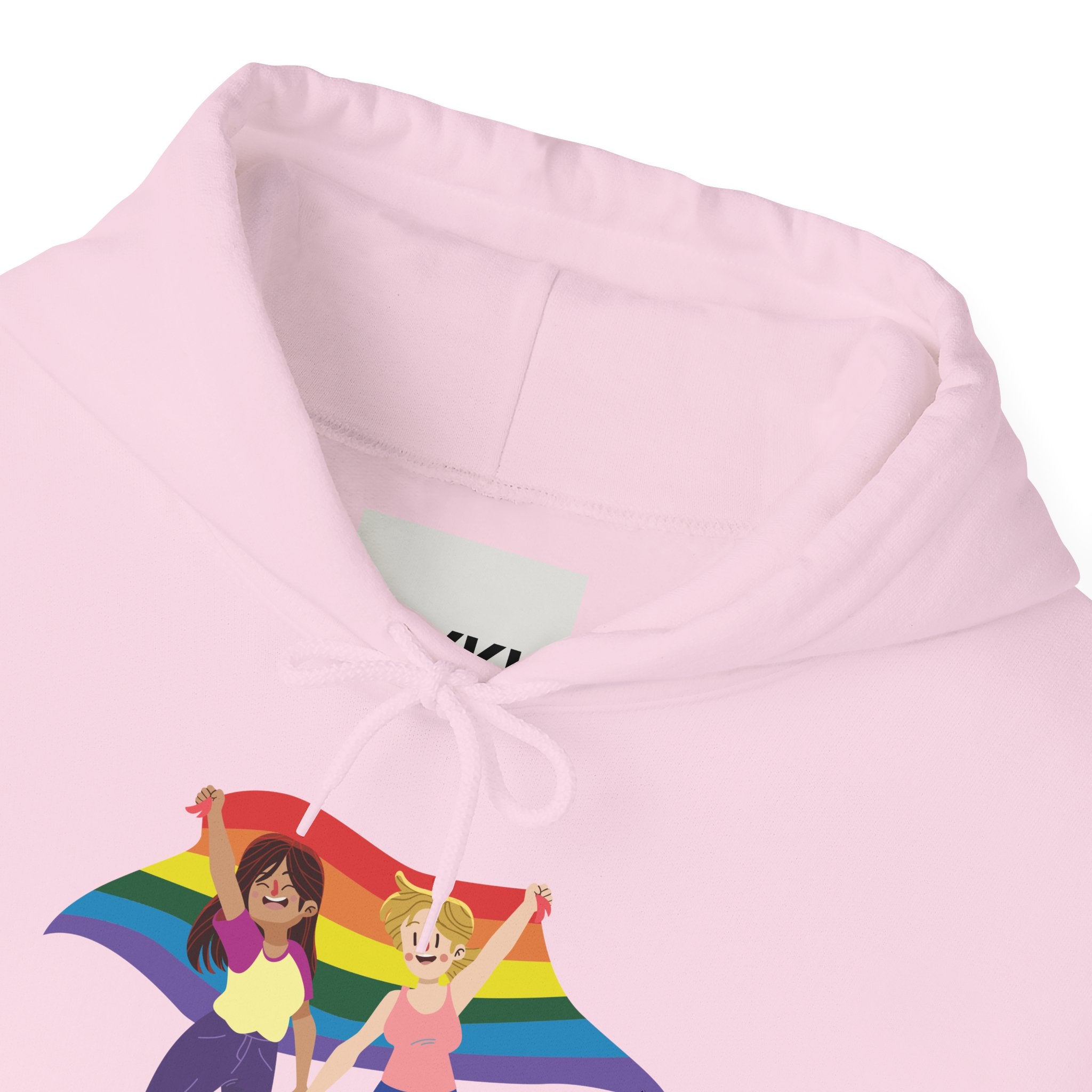 Pride Hooded Sweatshirt, LGBTQ+ Pullover, Unisex Casual Wear, Fun Gift for Pride Month, Inclusive Clothing, Rainbow Apparel