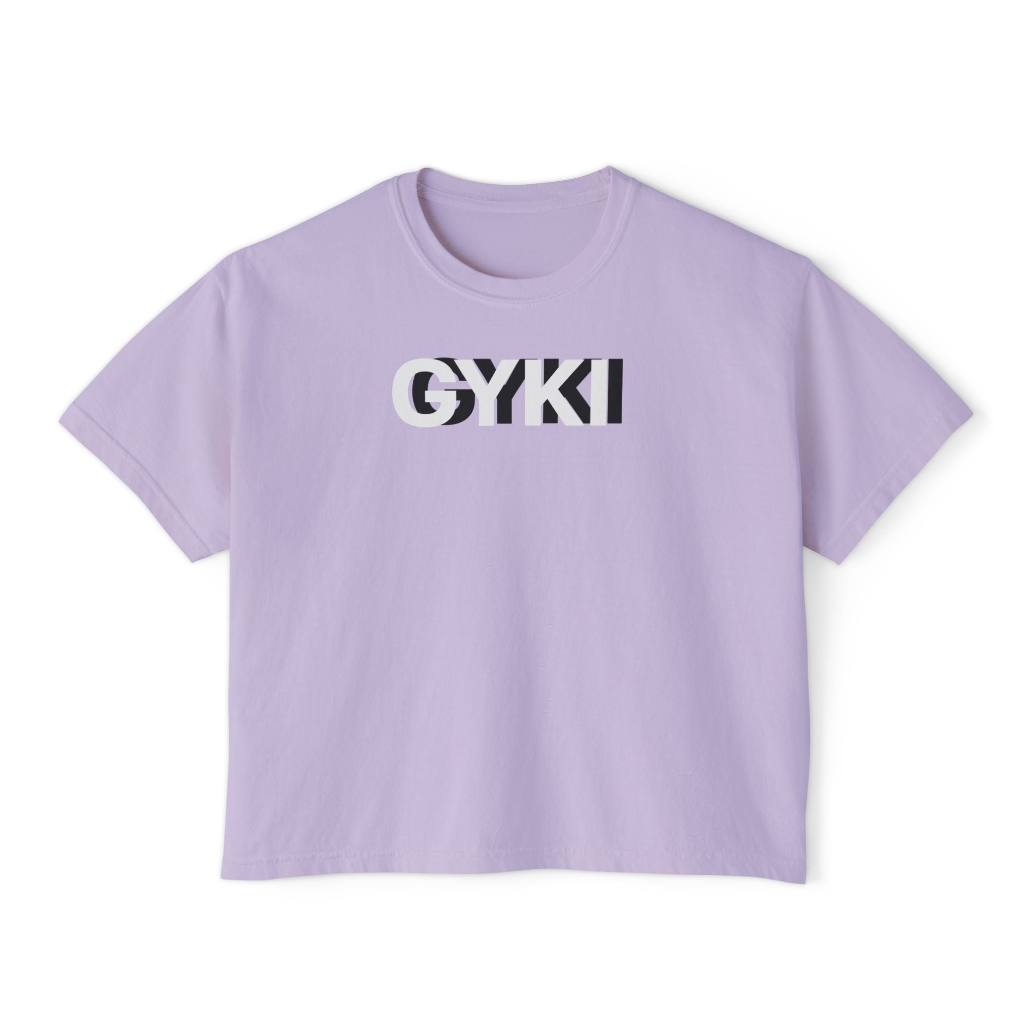 Stylish Women's Boxy Tee with GYKI Design - Trendy Fashion Statement, Casual Wear, Unique Gift