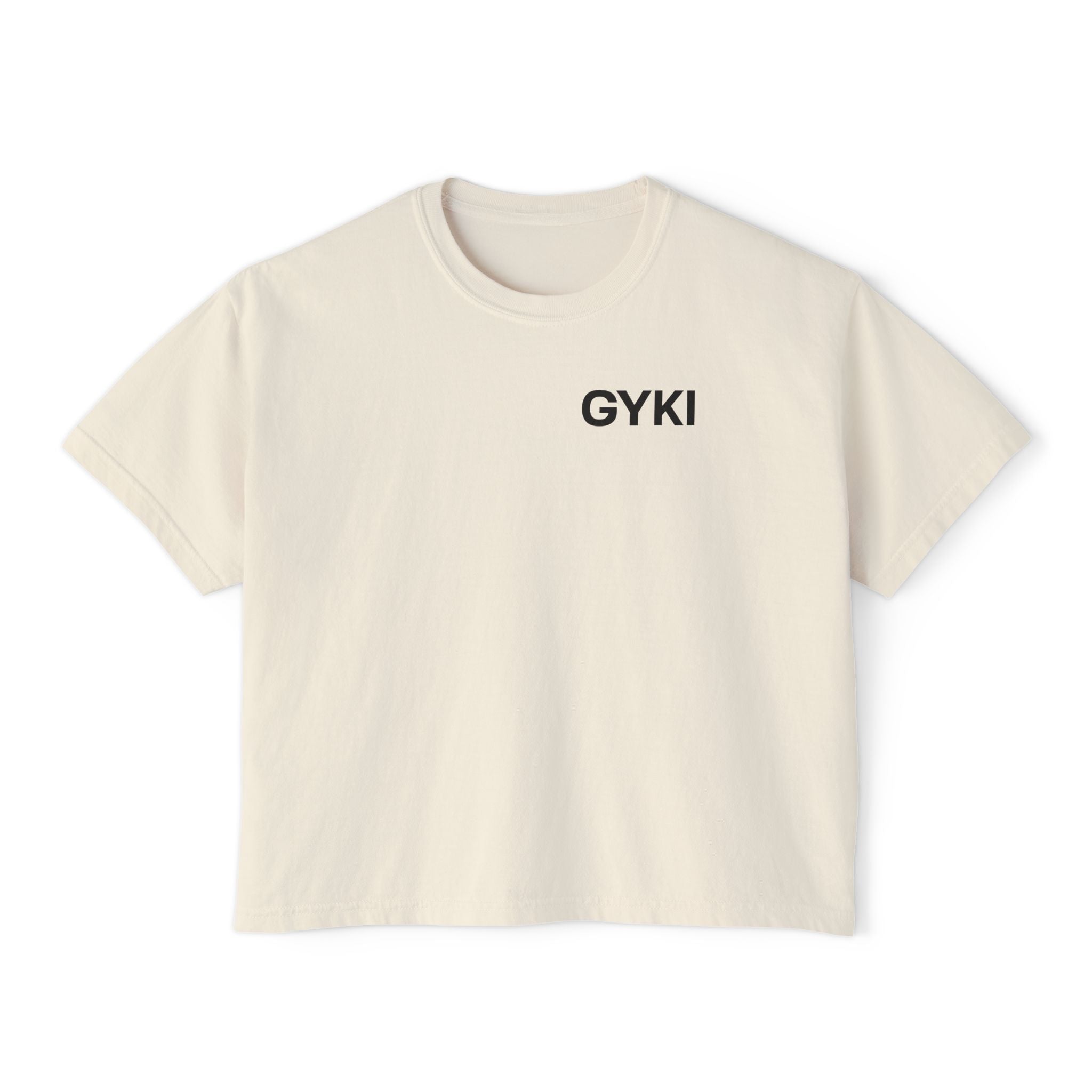 GYKI Women's Boxy Tee - Casual Chic Top, Perfect for Everyday Wear, Gift for Her, Comfortable Fashion, Summer Essentials