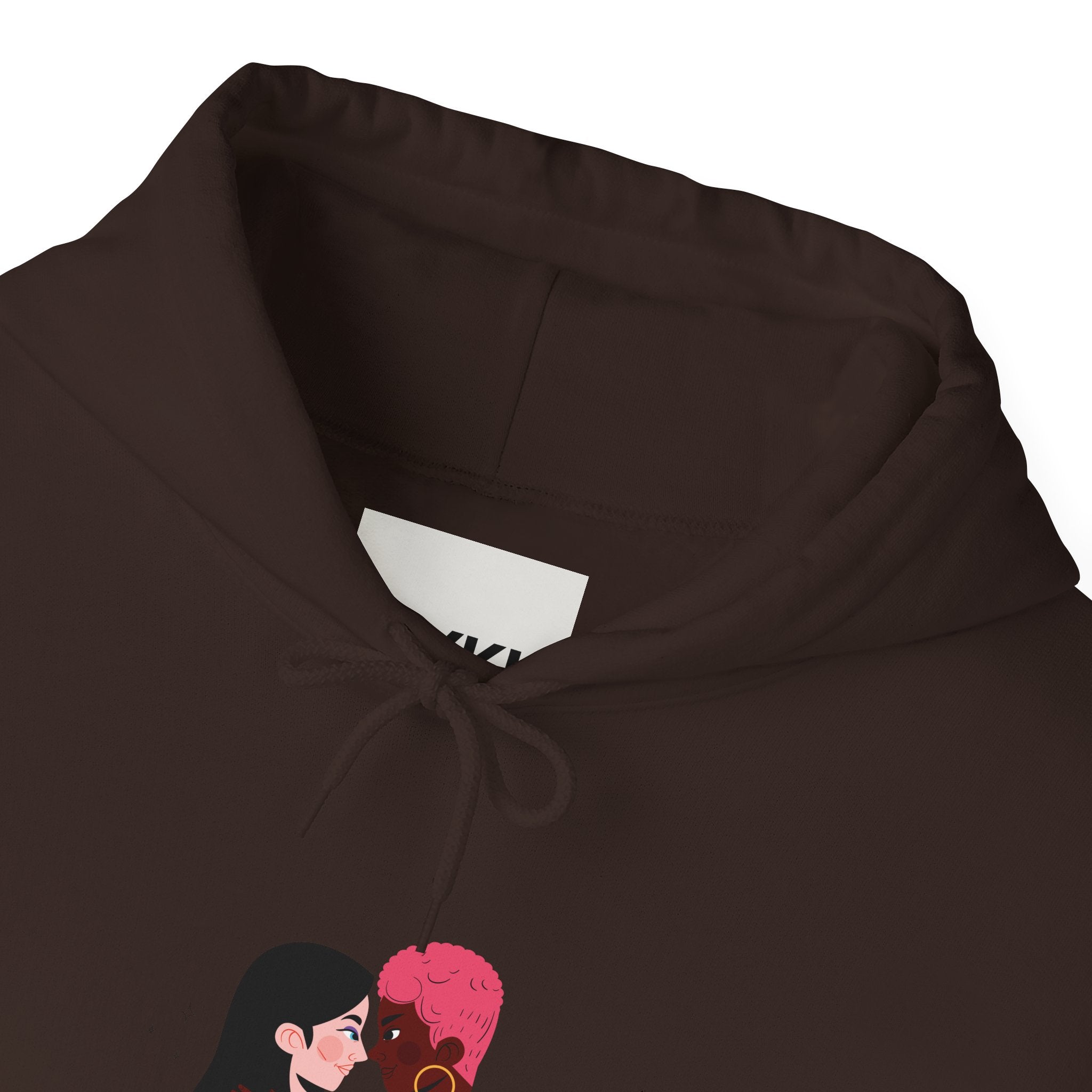 Pride Love Unisex Hoodie - Rainbow Couple Sweatshirt, LGBTQ+ Apparel, Cozy Gift for Pride Month, Inclusive Fashion, Comfortable Sweatshirt