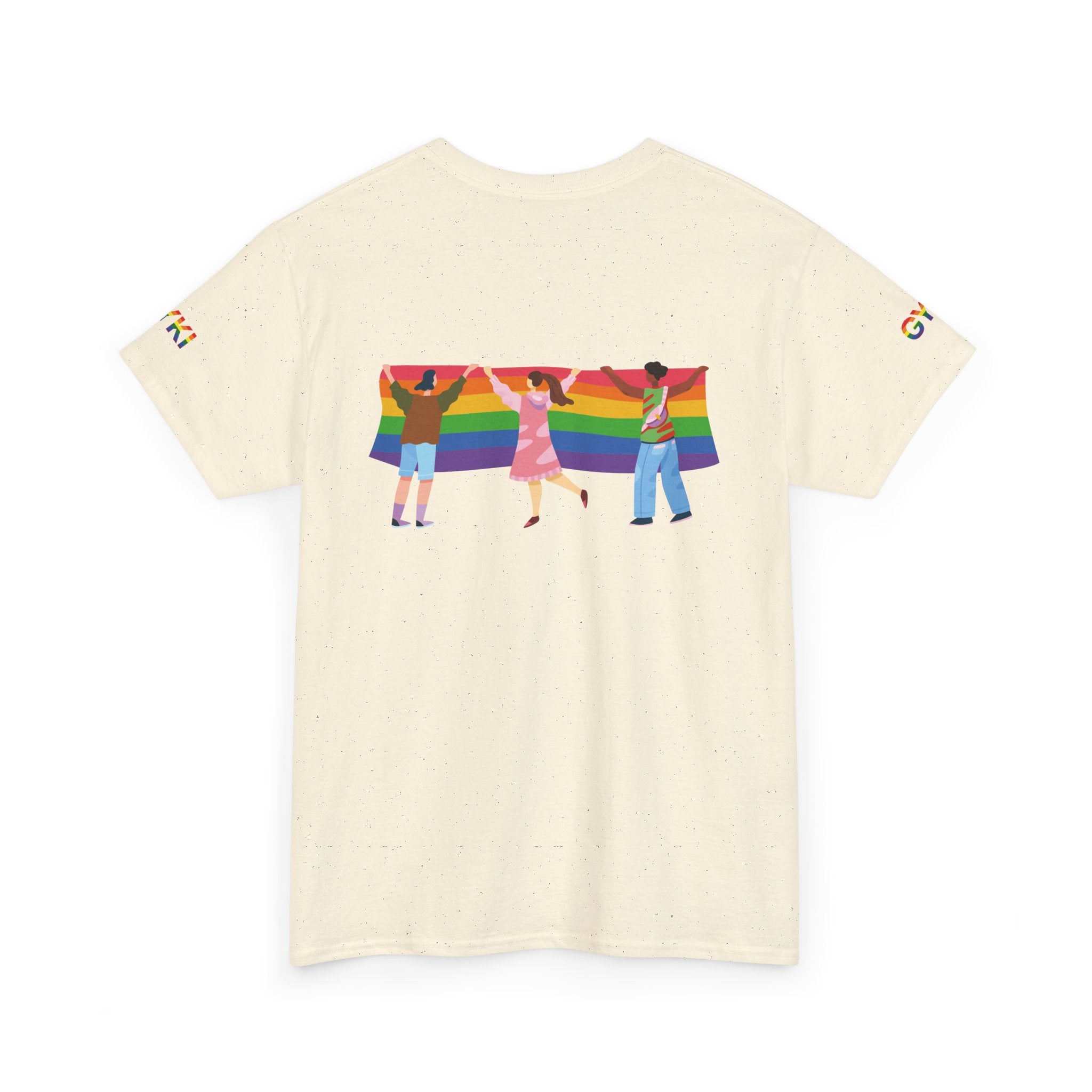 Pride Celebration Tee, Unisex Heavy Cotton Tee, LGBTQ+ Apparel, Rainbow Design Shirt, Equality T-Shirt, Gift for Pride Month