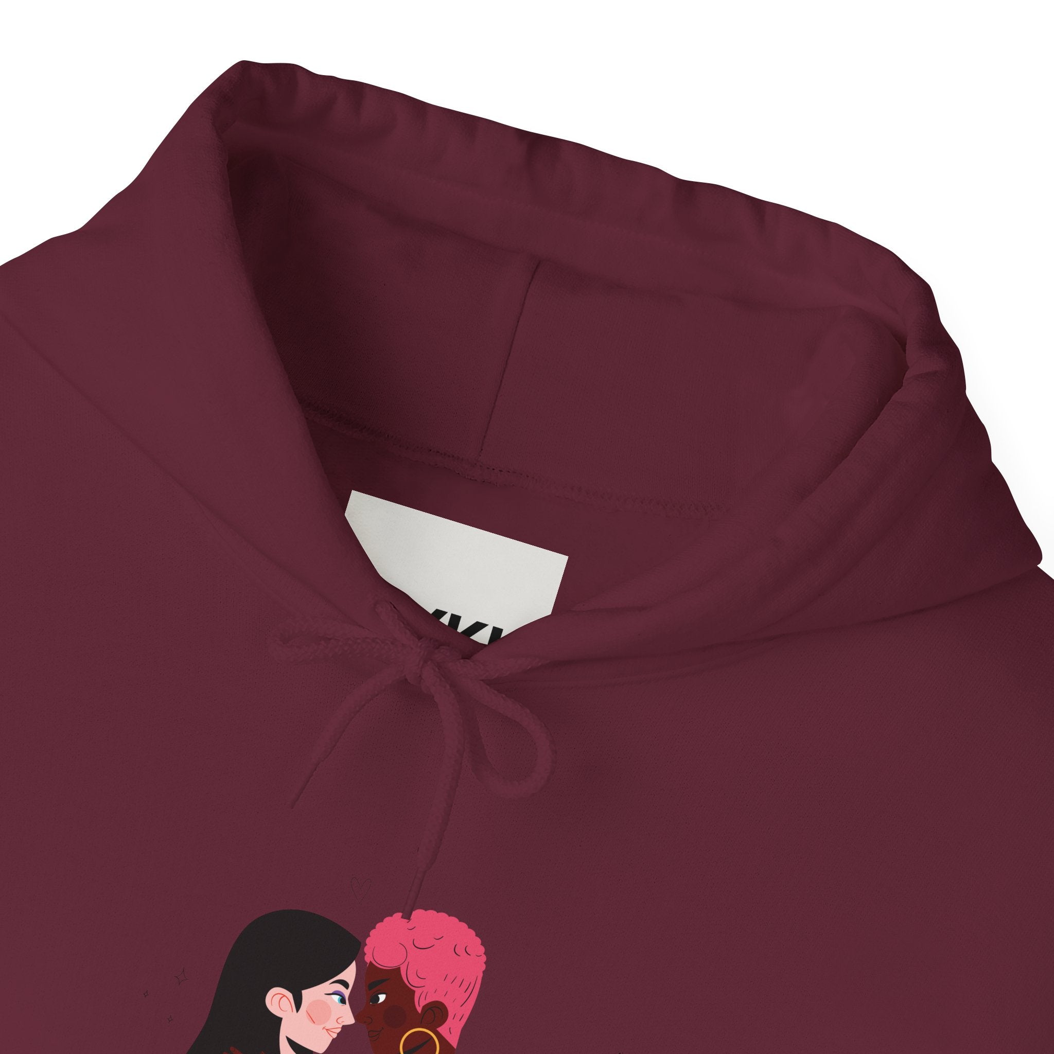 Pride Love Unisex Hoodie - Rainbow Couple Sweatshirt, LGBTQ+ Apparel, Cozy Gift for Pride Month, Inclusive Fashion, Comfortable Sweatshirt