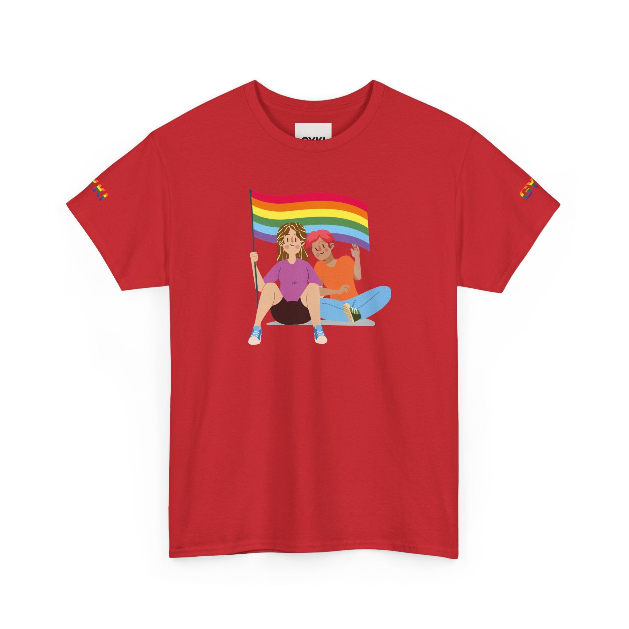 Pride Celebration Graphic Tee, LGBTQ+ Unisex Heavy Tee, Pride Month, Festival Outfit, Everyday Wear, Gift for Allies