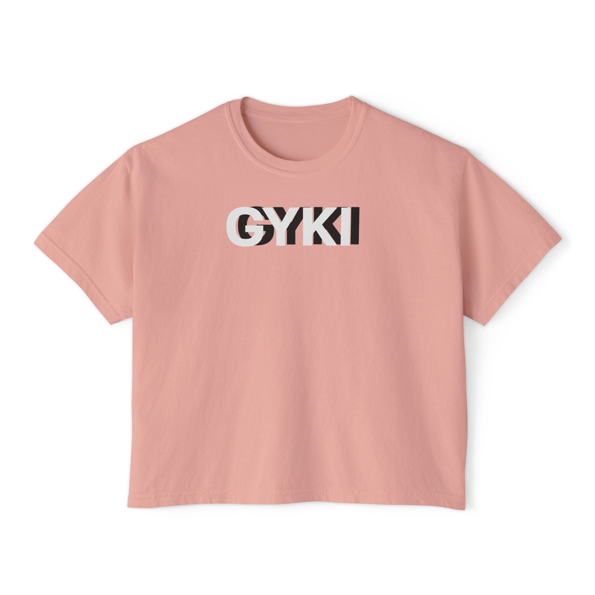 Stylish Women's Boxy Tee with GYKI Design - Trendy Fashion Statement, Casual Wear, Unique Gift