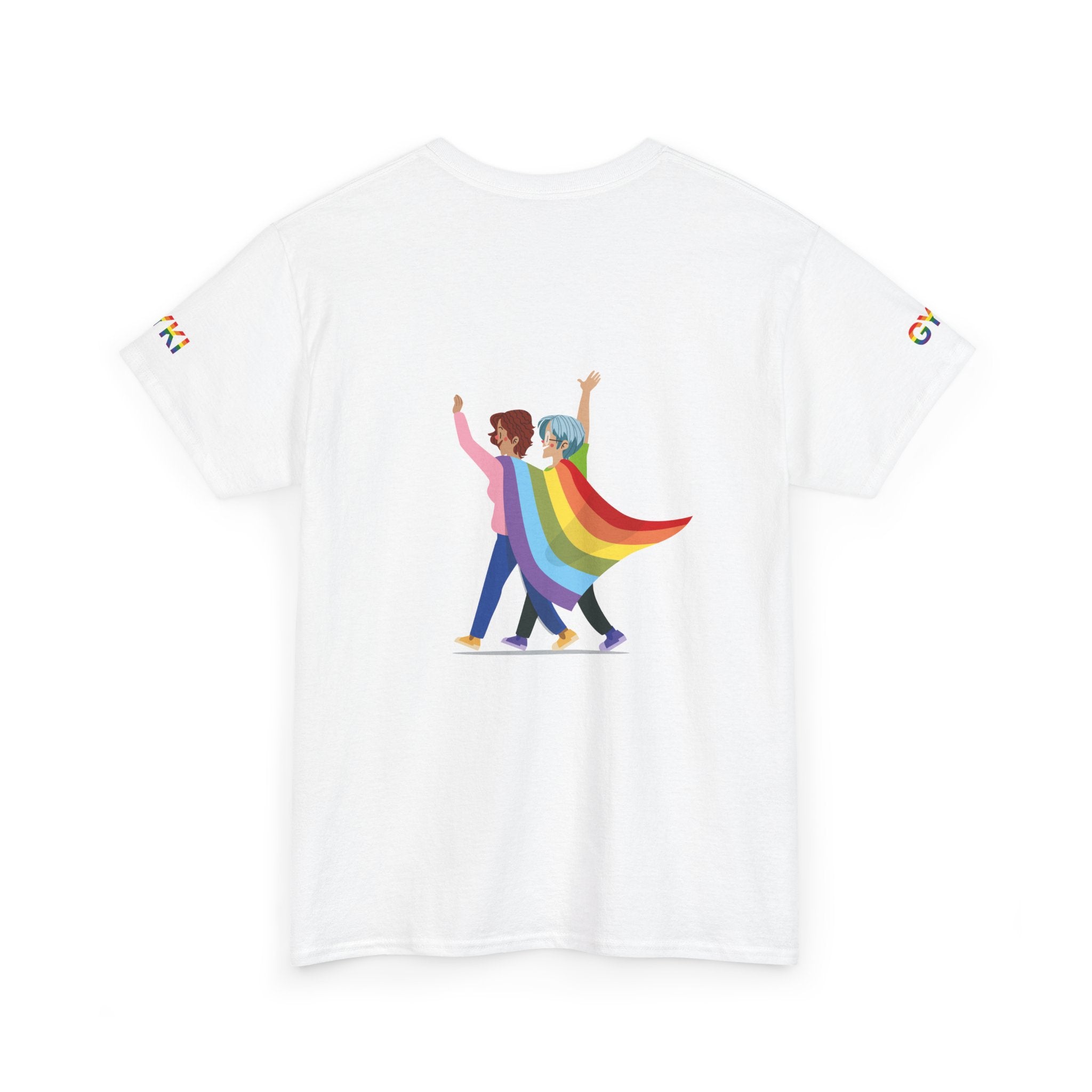 Pride Celebration Tee, Unisex Heavy Cotton Tee, LGBTQ+ Shirt, Rainbow Apparel, Gift for Pride Month, Soft Casual Wear