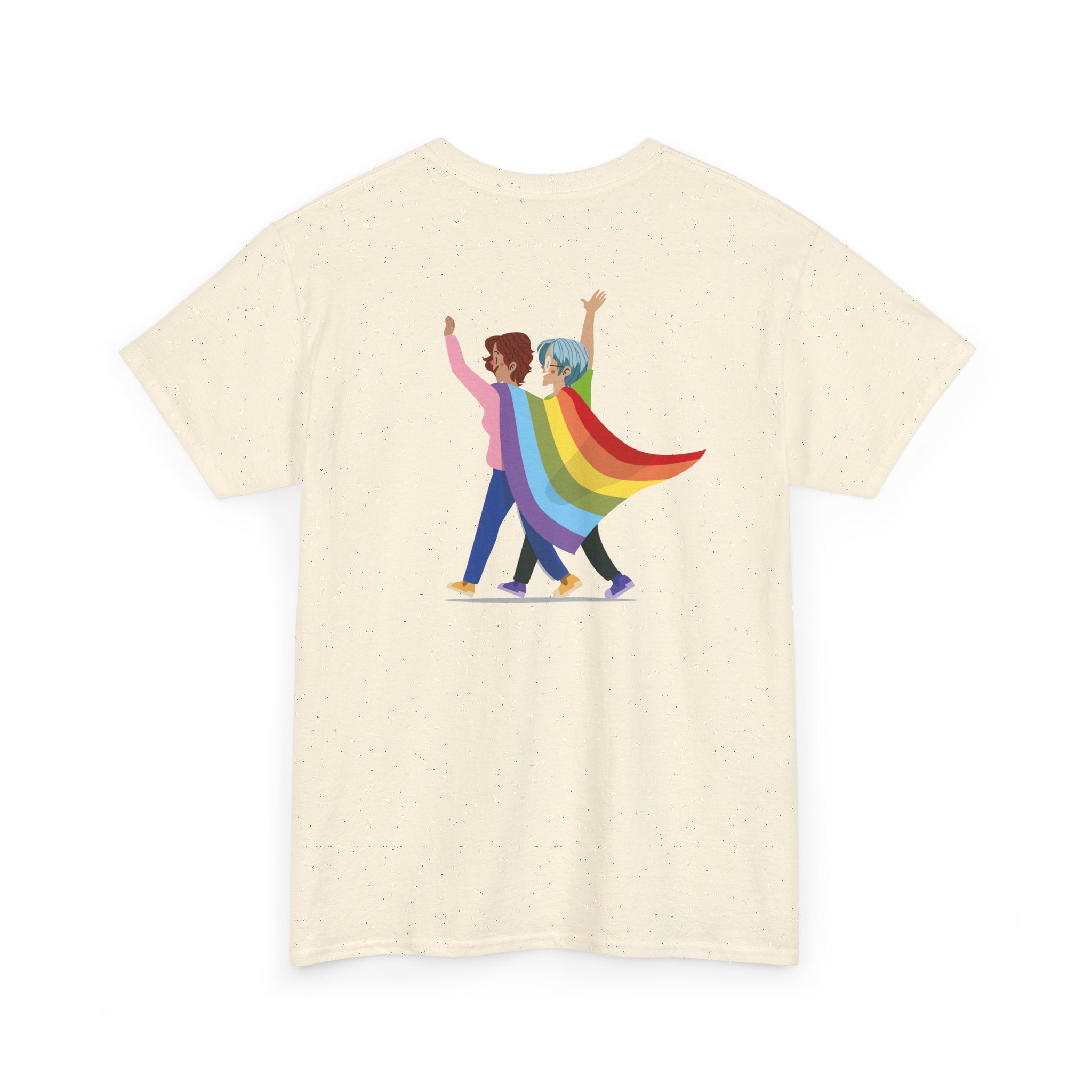 Pride Celebration Tee, Unisex Heavy Cotton Shirt, LGBTQ+ Activism Apparel, Gift for Pride Month, Rainbow Graphic T-Shirt