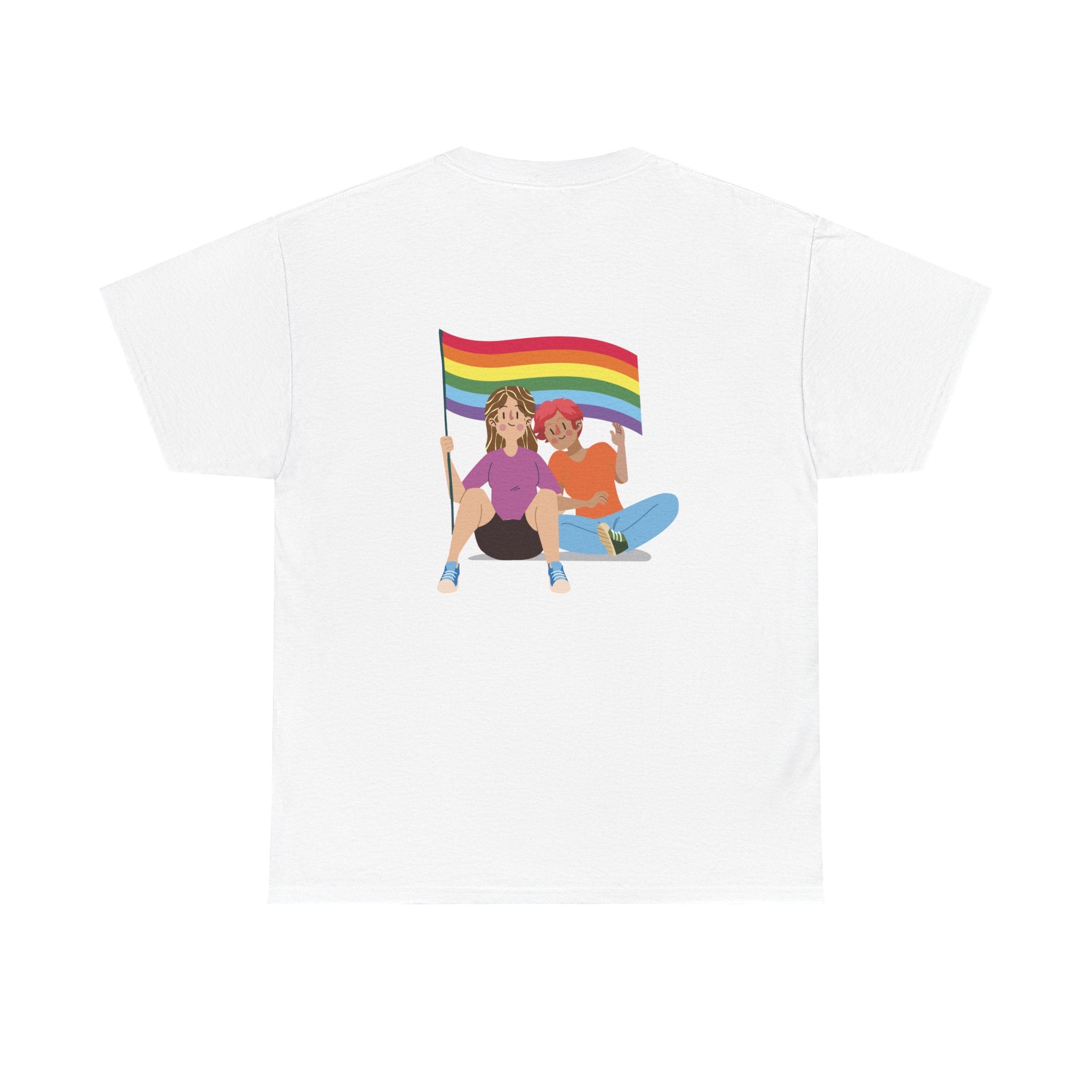 Pride Celebration Unisex Tee, LGBTQ+ T-Shirt, Rainbow Graphic Tee, Gift for Pride Month, Comfortable Cotton Top