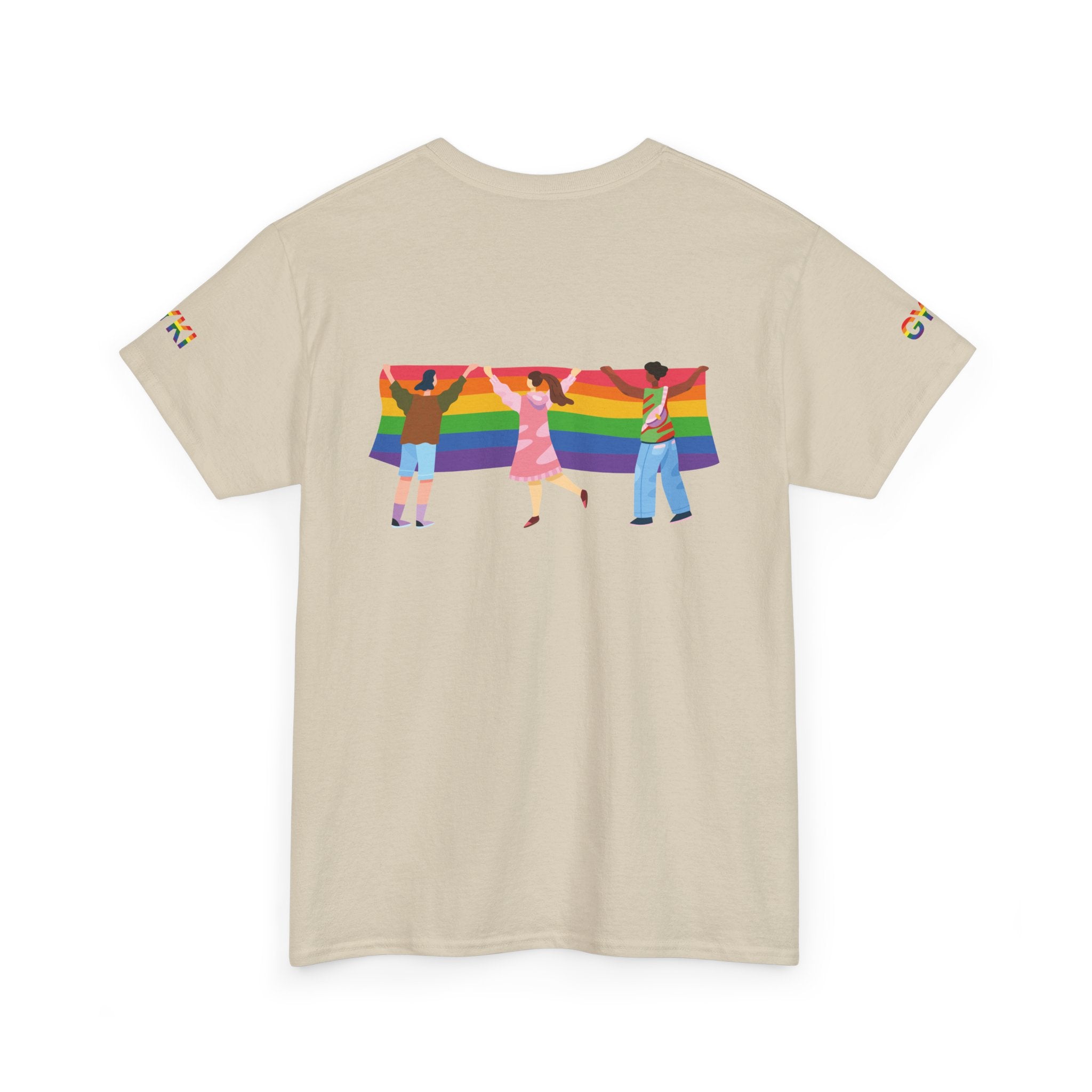 Pride Celebration Tee, Unisex Heavy Cotton Tee, LGBTQ+ Apparel, Rainbow Design Shirt, Equality T-Shirt, Gift for Pride Month