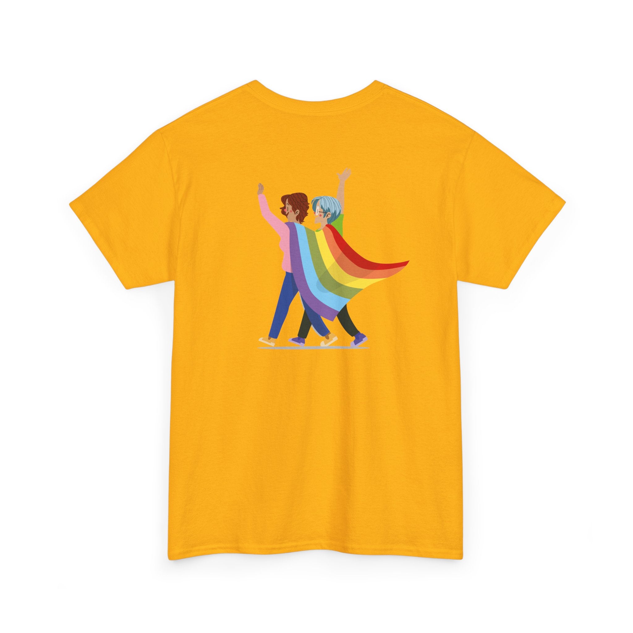 Pride Celebration Tee, Unisex Heavy Cotton Shirt, LGBTQ+ Activism Apparel, Gift for Pride Month, Rainbow Graphic T-Shirt