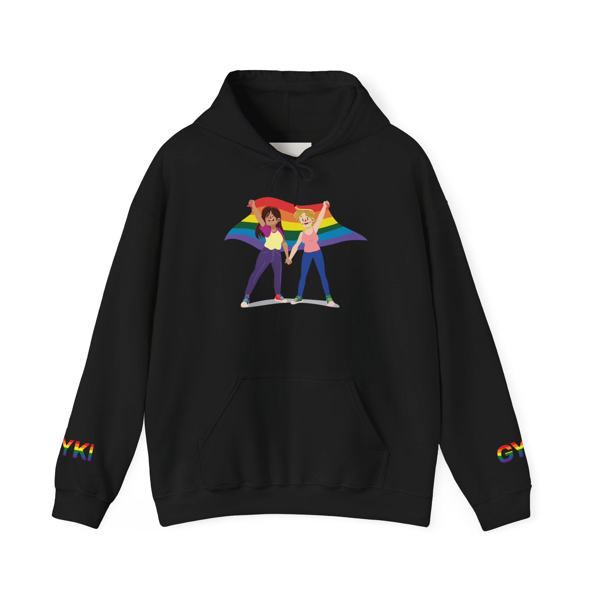 Pride Hooded Sweatshirt, LGBTQ+ Pullover, Unisex Casual Wear, Fun Gift for Pride Month, Inclusive Clothing, Rainbow Apparel