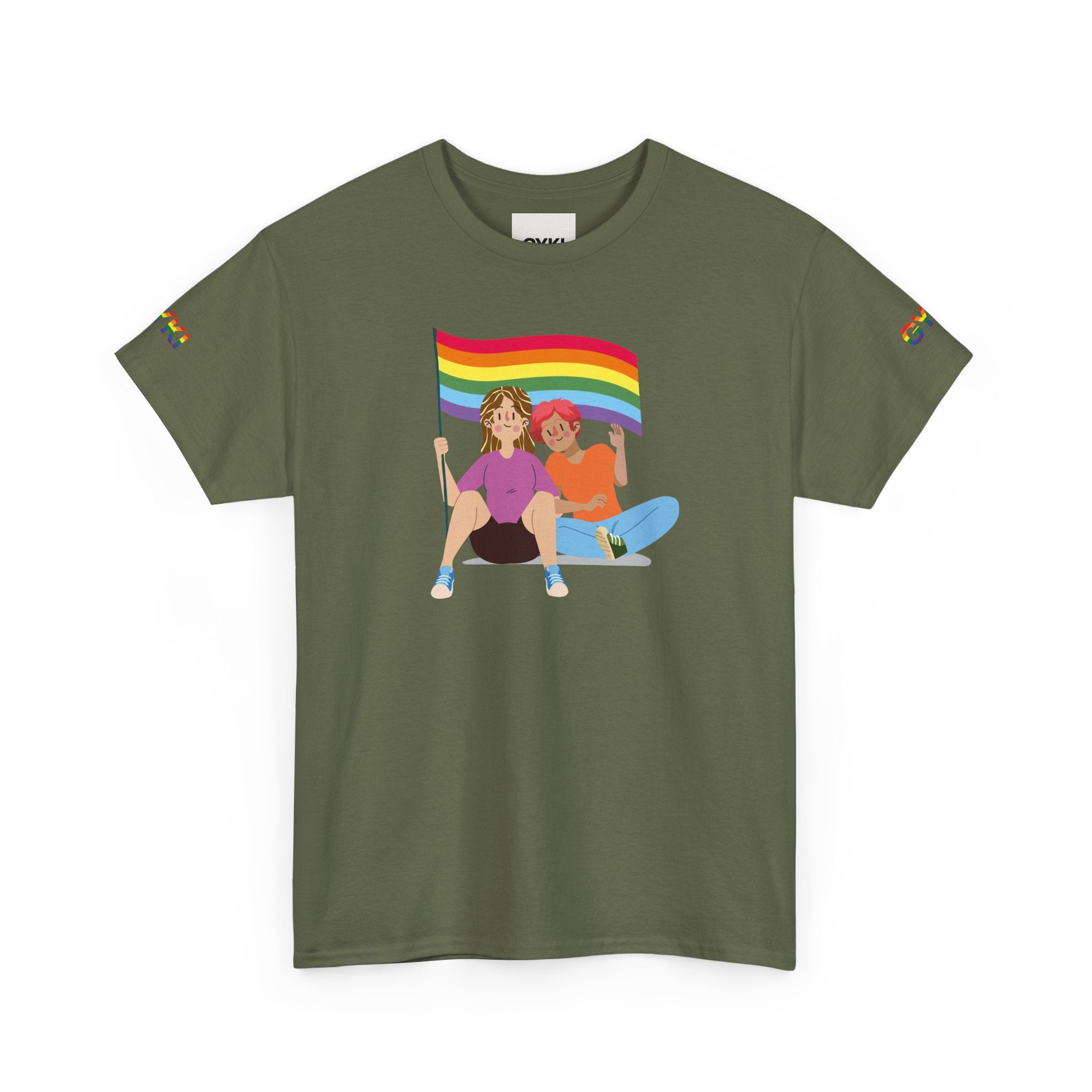 Pride Celebration Graphic Tee, LGBTQ+ Unisex Heavy Tee, Pride Month, Festival Outfit, Everyday Wear, Gift for Allies