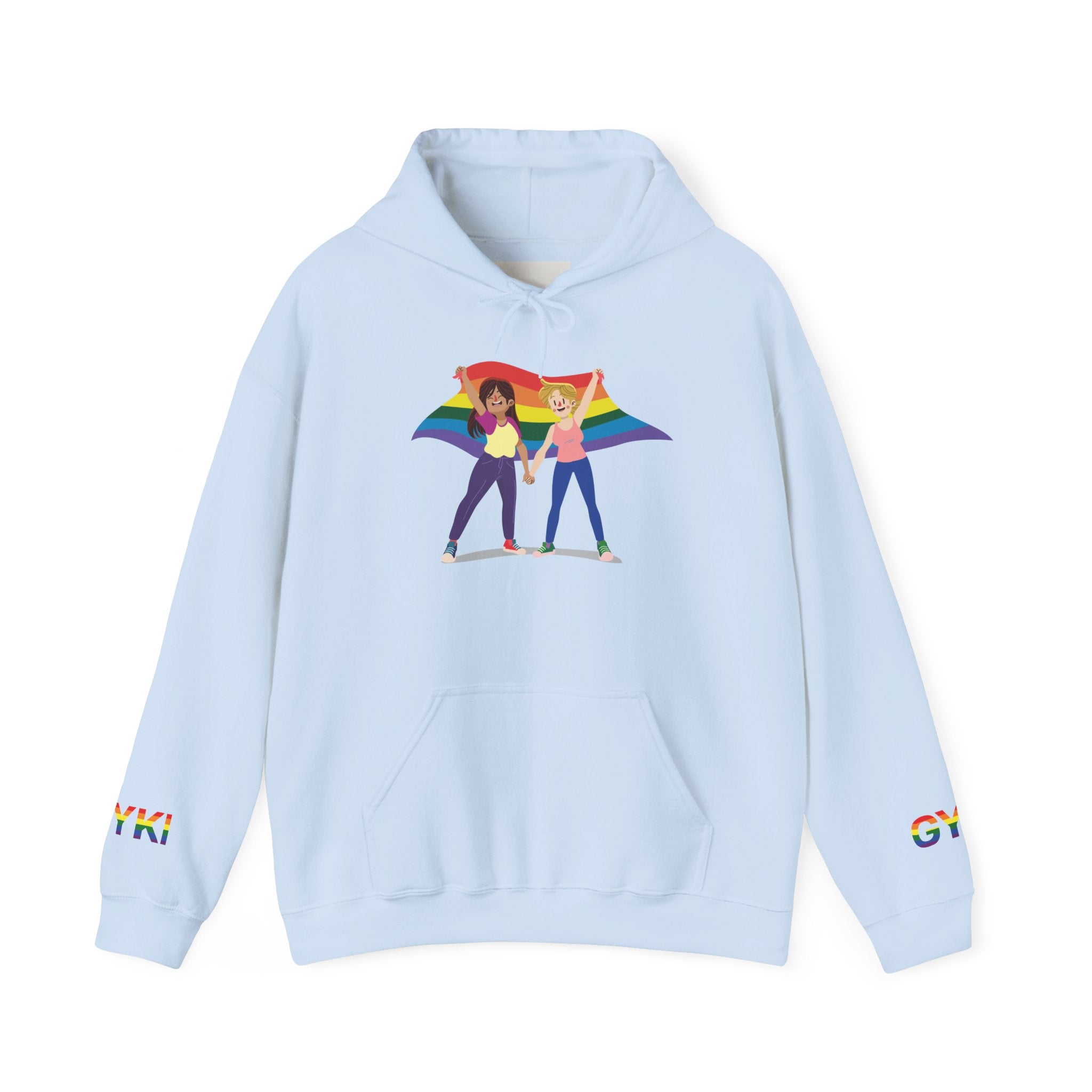 Pride Hooded Sweatshirt, LGBTQ+ Pullover, Unisex Casual Wear, Fun Gift for Pride Month, Inclusive Clothing, Rainbow Apparel
