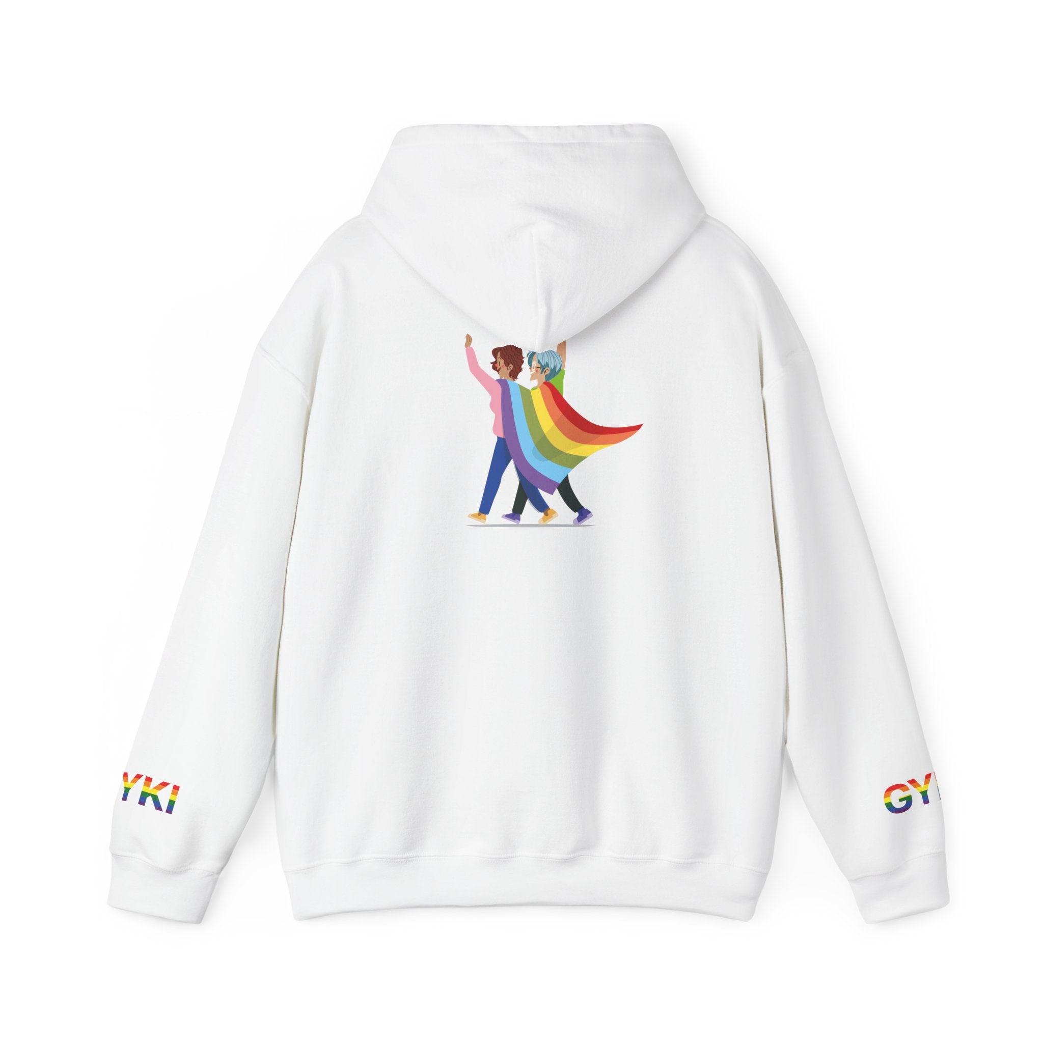 Pride Celebration Hoodie, Unisex Rainbow Sweatshirt, LGBTQ+ Gift, Cozy Hooded Pullover, Perfect for Pride Month and Everyday Wear