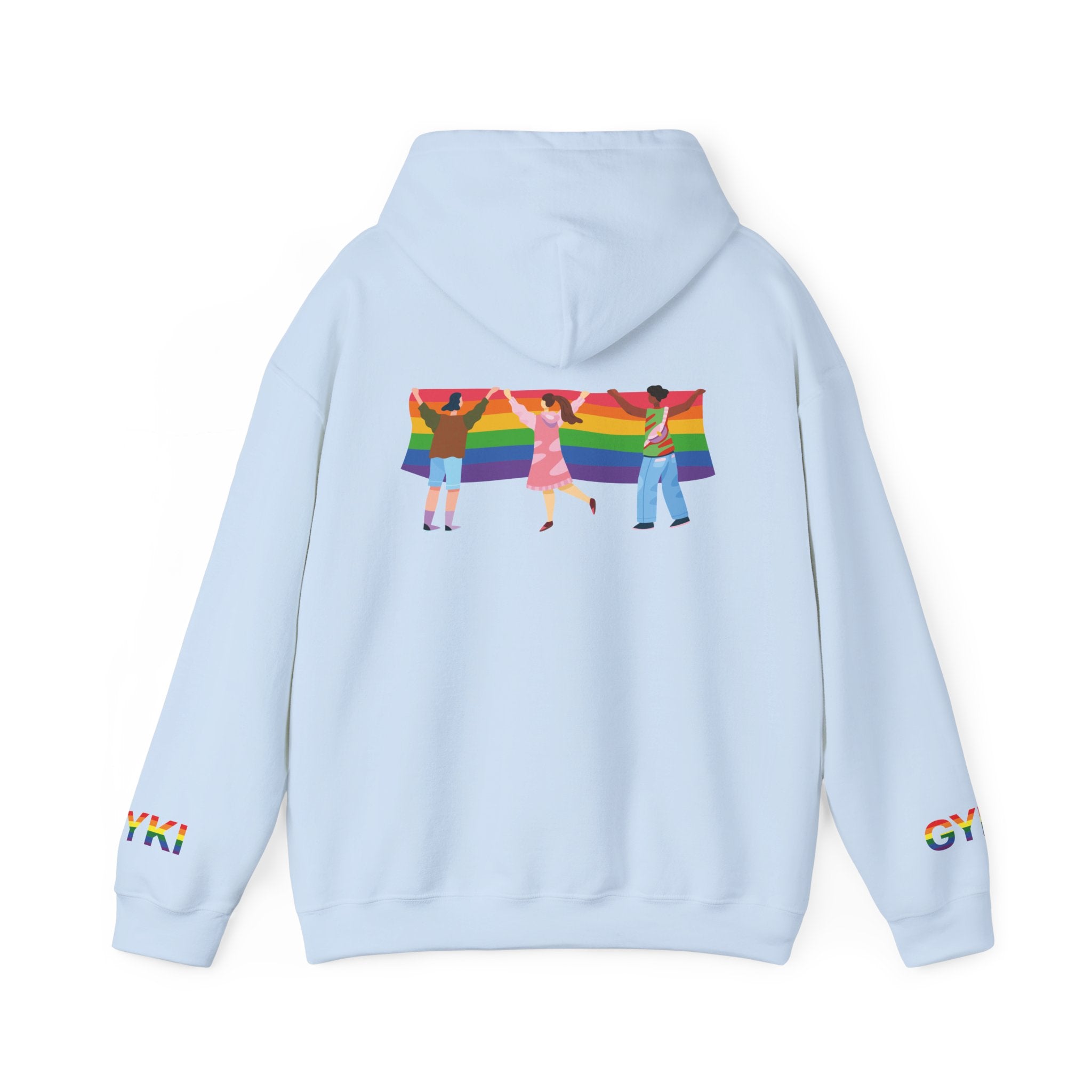 Pride Celebration Unisex Hoodie, Rainbow Sweatshirt, LGBTQ+ Apparel, Comfortable Streetwear, Gifts for LGBTQ+ Pride Events