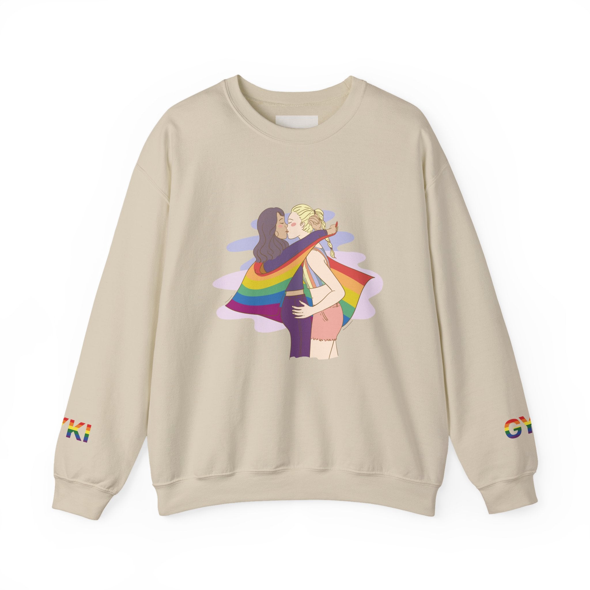 Pride Love Crewneck Sweatshirt | Unisex LGBTQ+ Pullover, LGBTQ Pride Apparel, Rainbow Sweatshirt, Couple Sweatshirt, Everyday Comfort