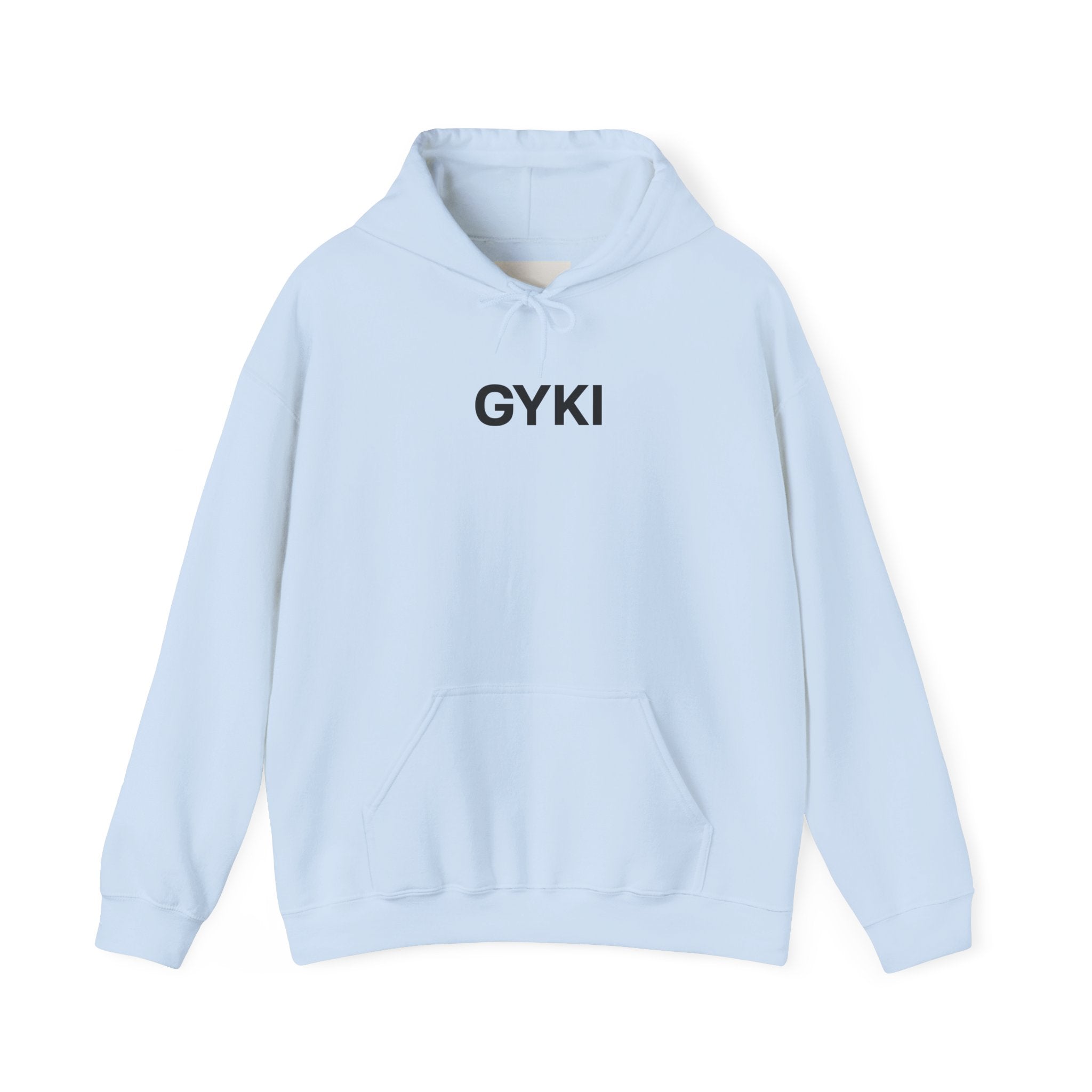 Minimalist GYKI Unisex Hoodie, Cozy Streetwear, Oversized Sweatshirt, Gift for Him/Her, Casual Layering