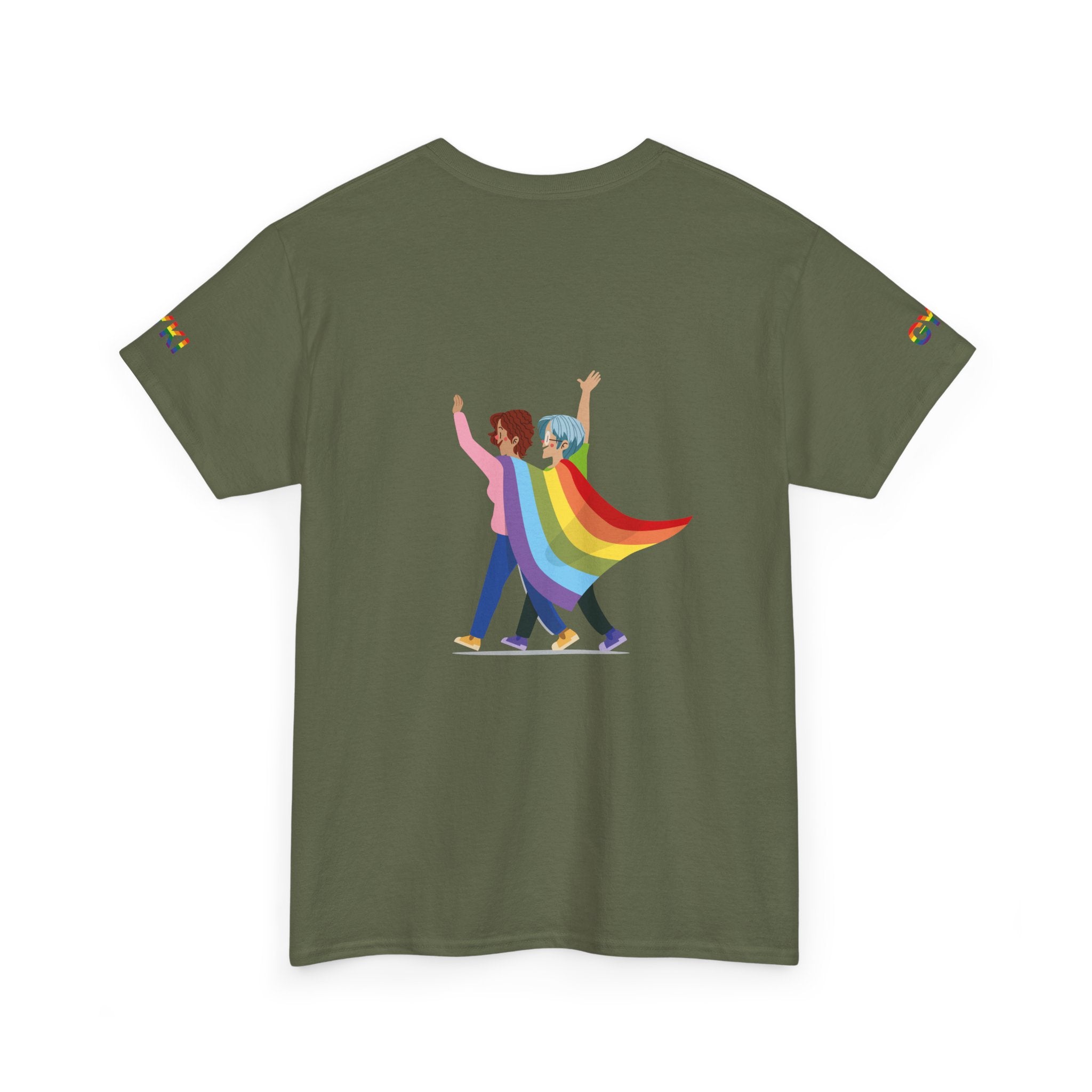 Pride Celebration Tee, Unisex Heavy Cotton Tee, LGBTQ+ Shirt, Rainbow Apparel, Gift for Pride Month, Soft Casual Wear