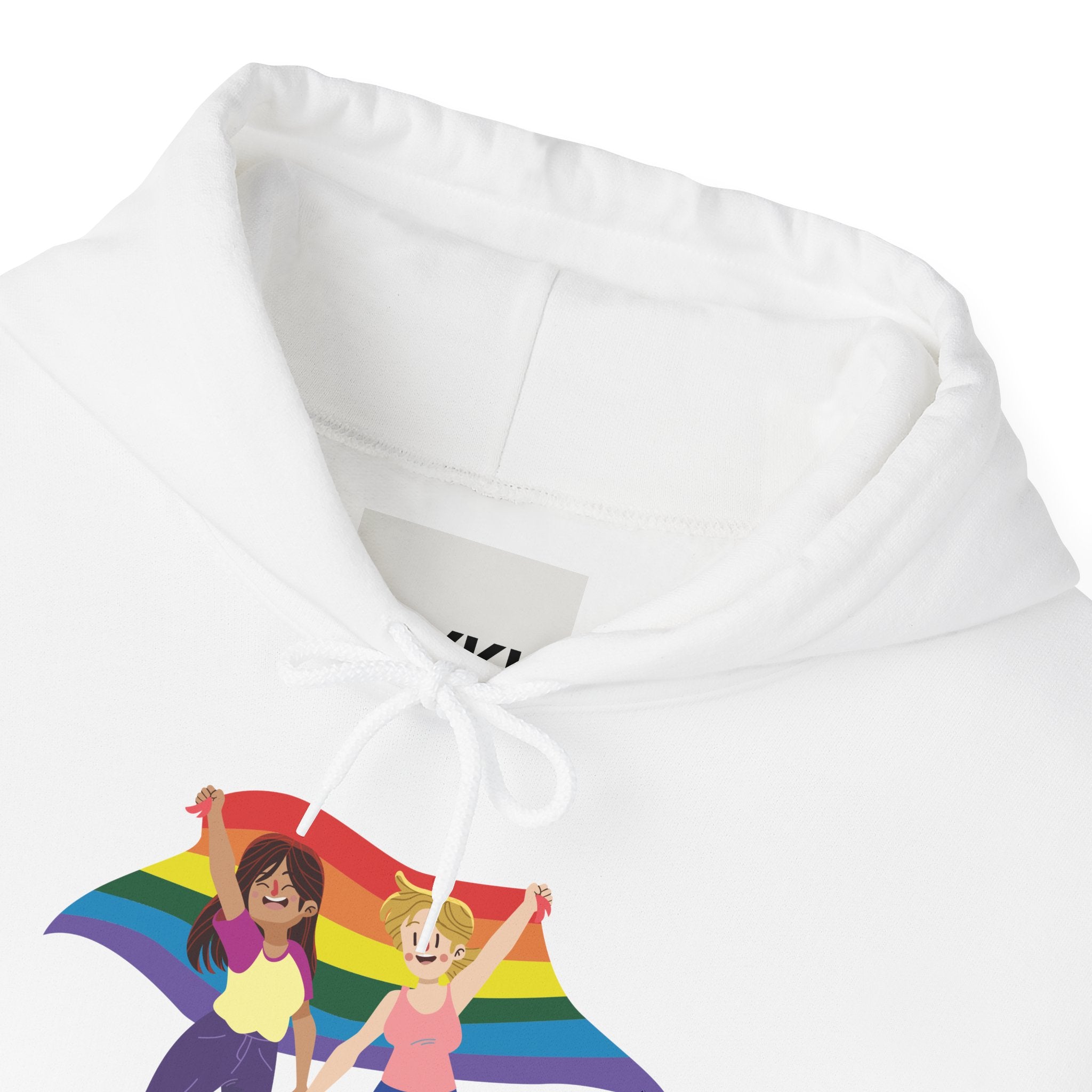 Pride Hooded Sweatshirt, LGBTQ+ Pullover, Unisex Casual Wear, Fun Gift for Pride Month, Inclusive Clothing, Rainbow Apparel