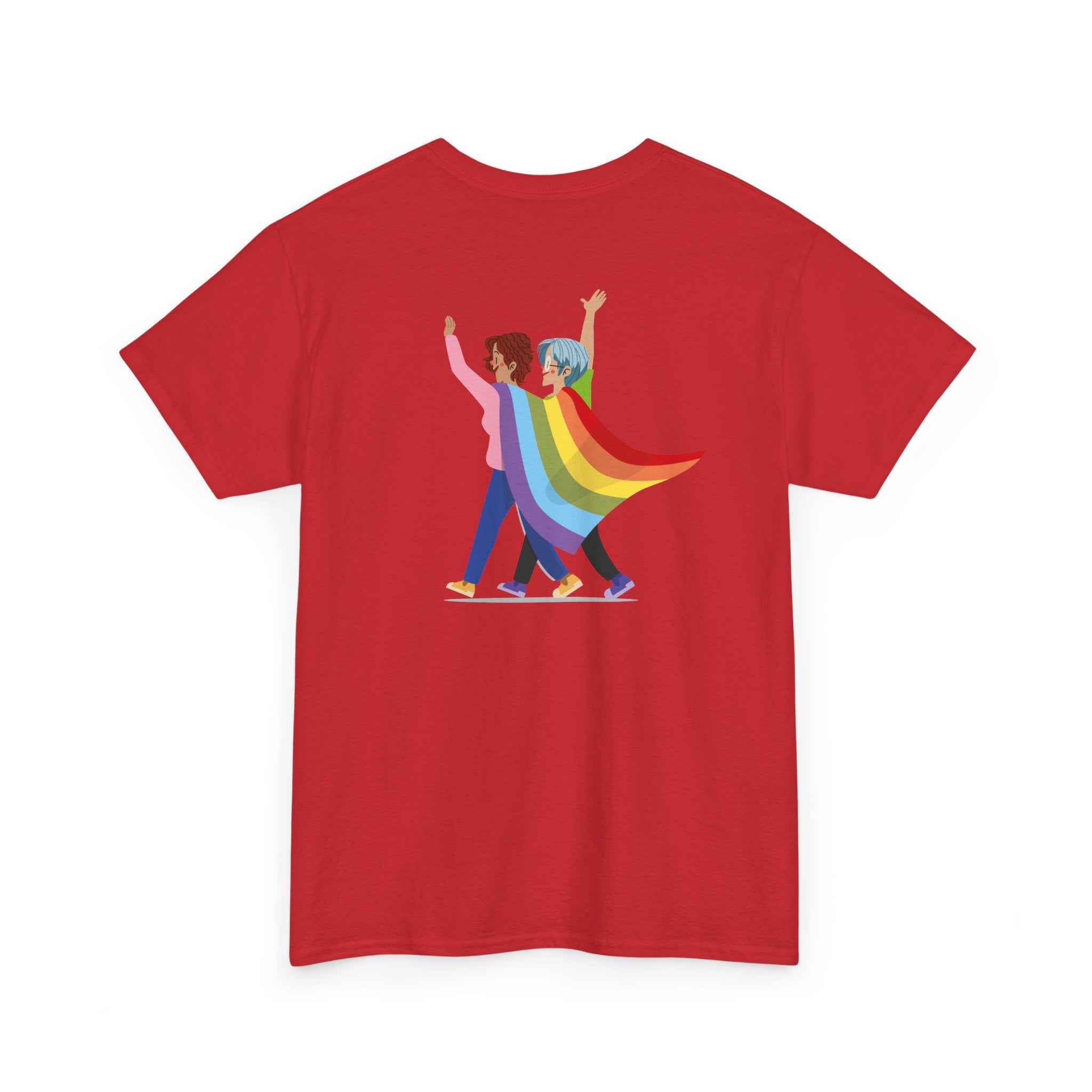 Pride Celebration Tee, Unisex Heavy Cotton Shirt, LGBTQ+ Activism Apparel, Gift for Pride Month, Rainbow Graphic T-Shirt