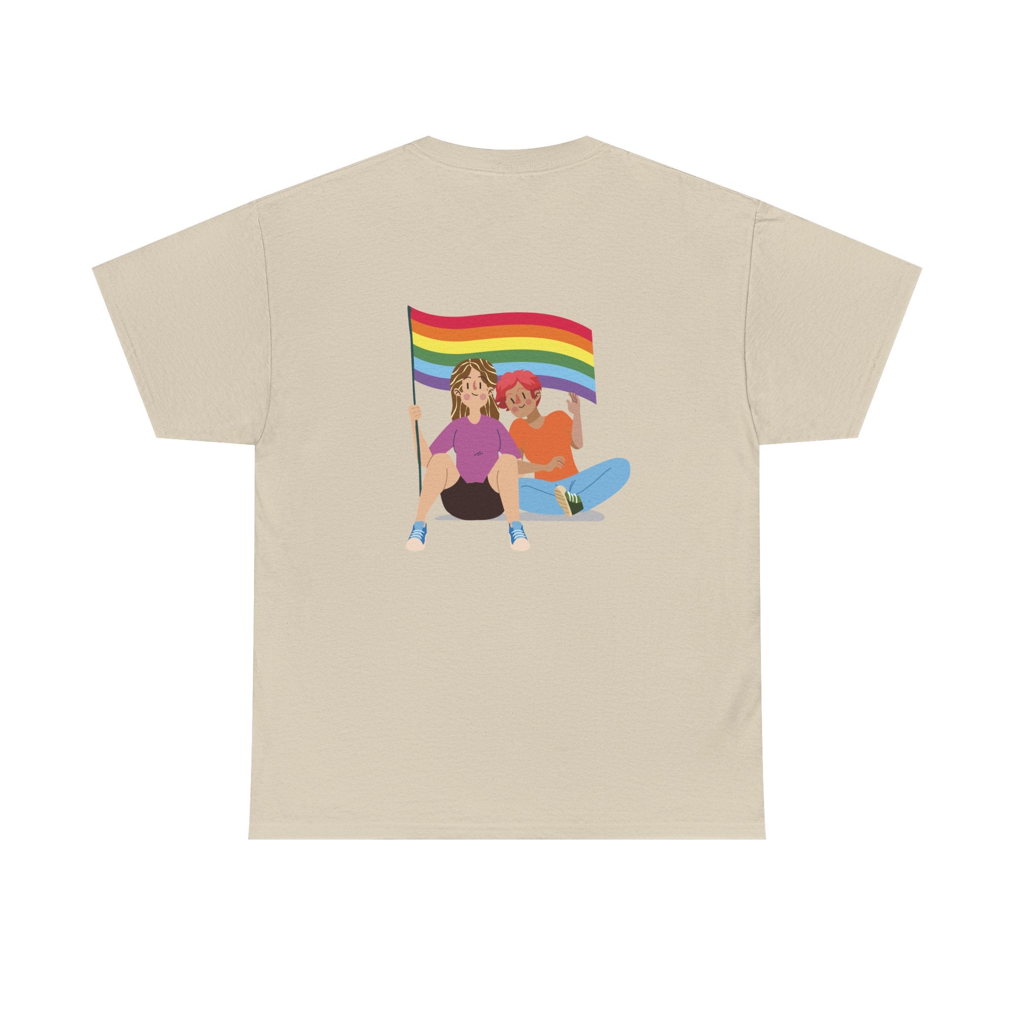 Pride Celebration Unisex Tee, LGBTQ+ T-Shirt, Rainbow Graphic Tee, Gift for Pride Month, Comfortable Cotton Top