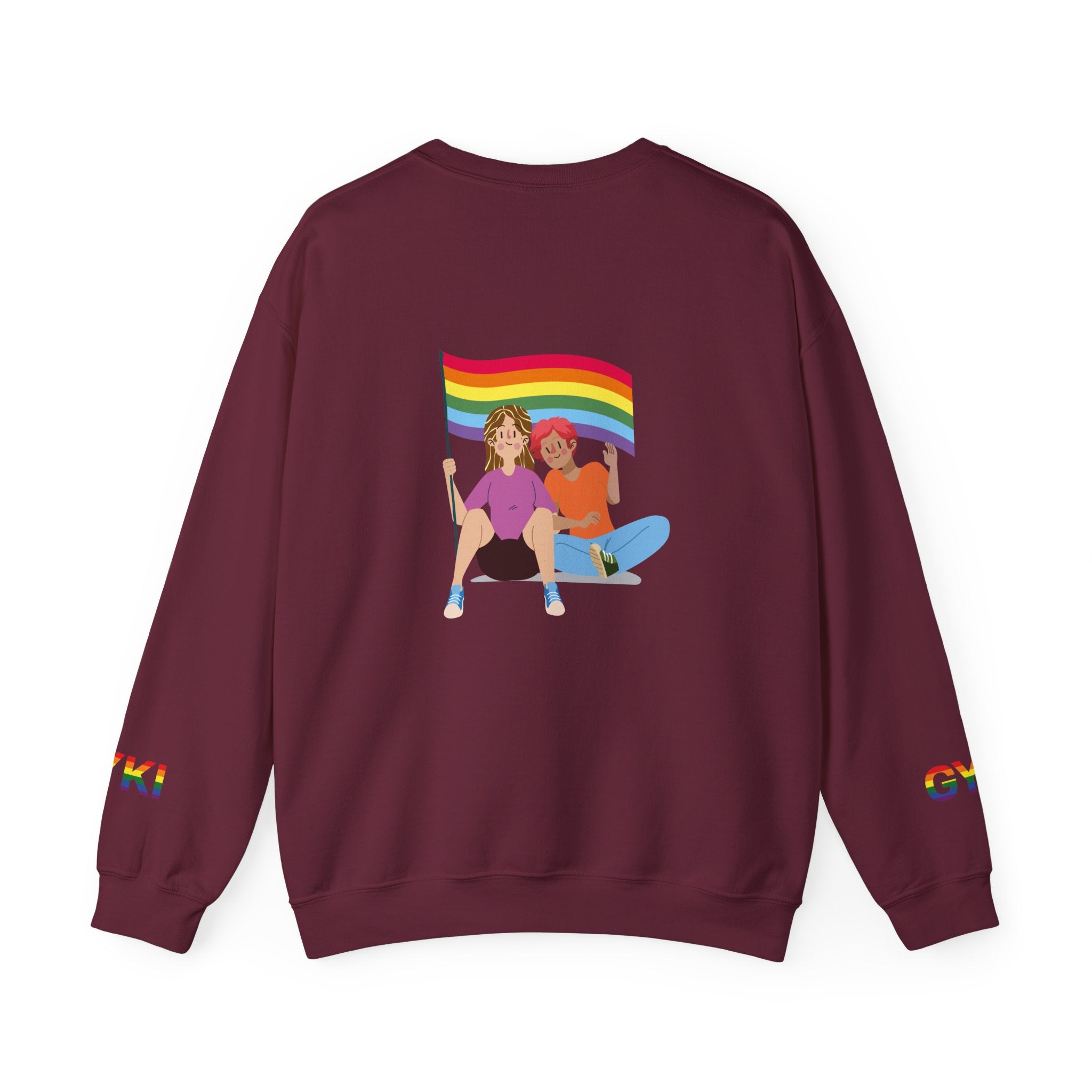 Pride Rainbow Crewneck Sweatshirt, LGBTQ+ Apparel, Unisex Sweatshirt, Celebration Outfit, Comfortable Fashion, Gift for Pride Month