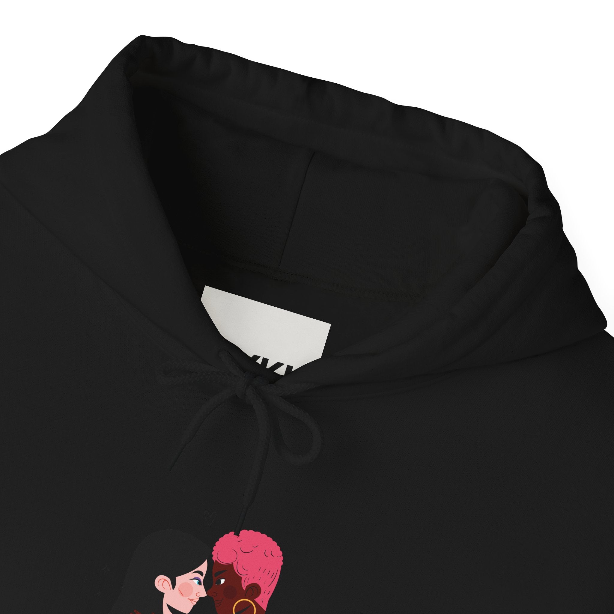 Pride Love Unisex Hoodie - Rainbow Couple Sweatshirt, LGBTQ+ Apparel, Cozy Gift for Pride Month, Inclusive Fashion, Comfortable Sweatshirt