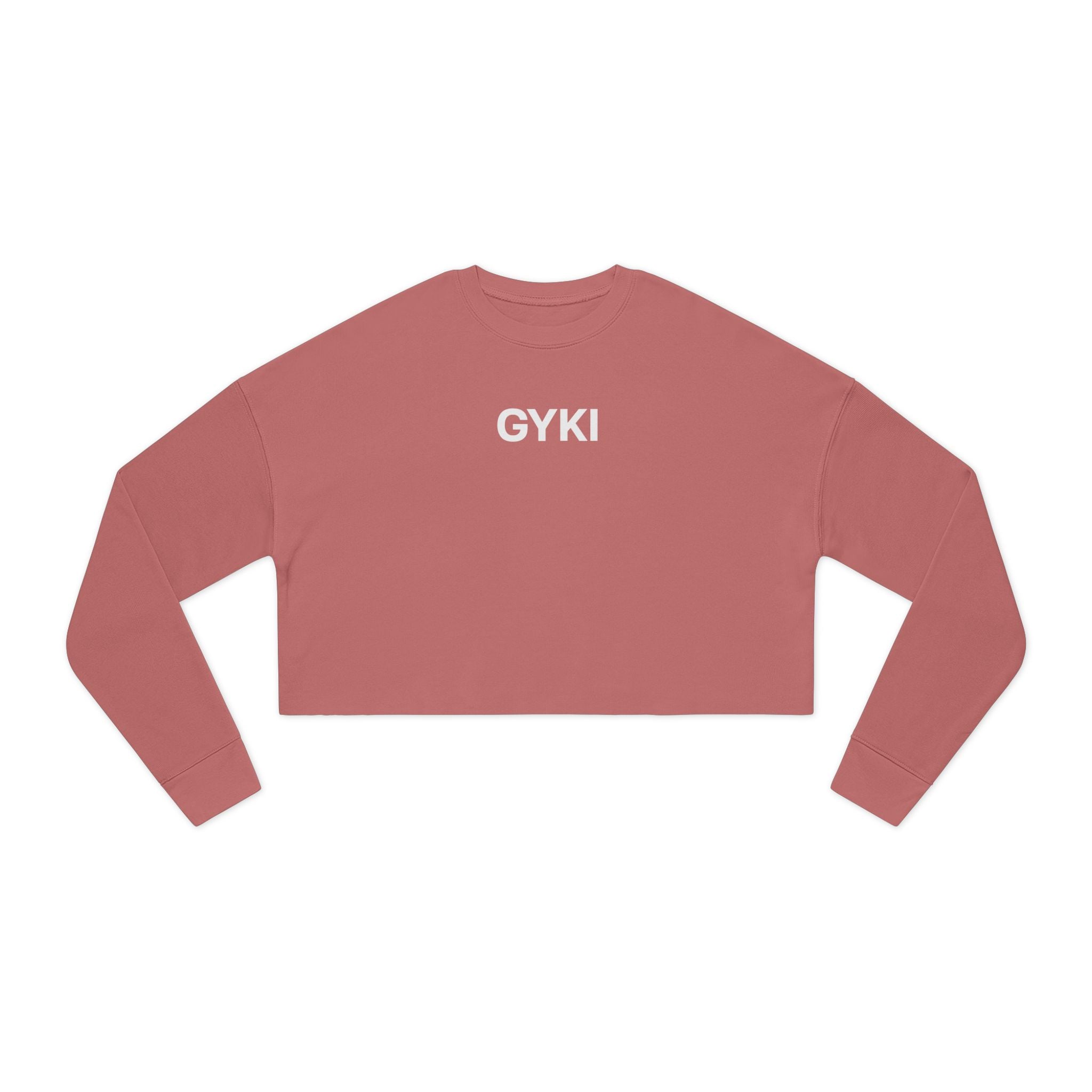 Chic Women's Cropped Sweatshirt with 'GYKI' Design - Trendy Casual Wear, Perfect for Gifts, Relaxed Vibe, Fashion Forward