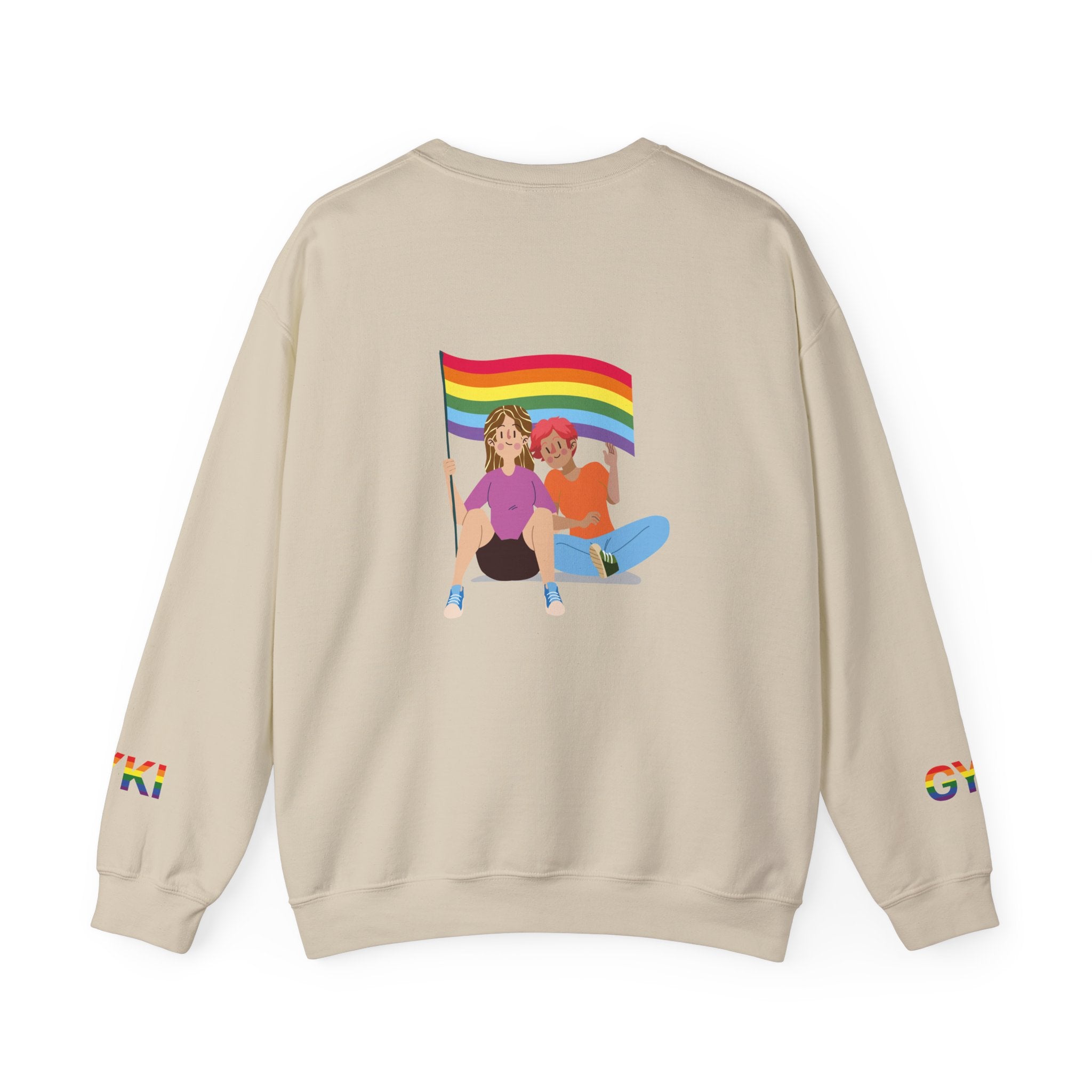 Pride Rainbow Crewneck Sweatshirt, LGBTQ+ Apparel, Unisex Sweatshirt, Celebration Outfit, Comfortable Fashion, Gift for Pride Month
