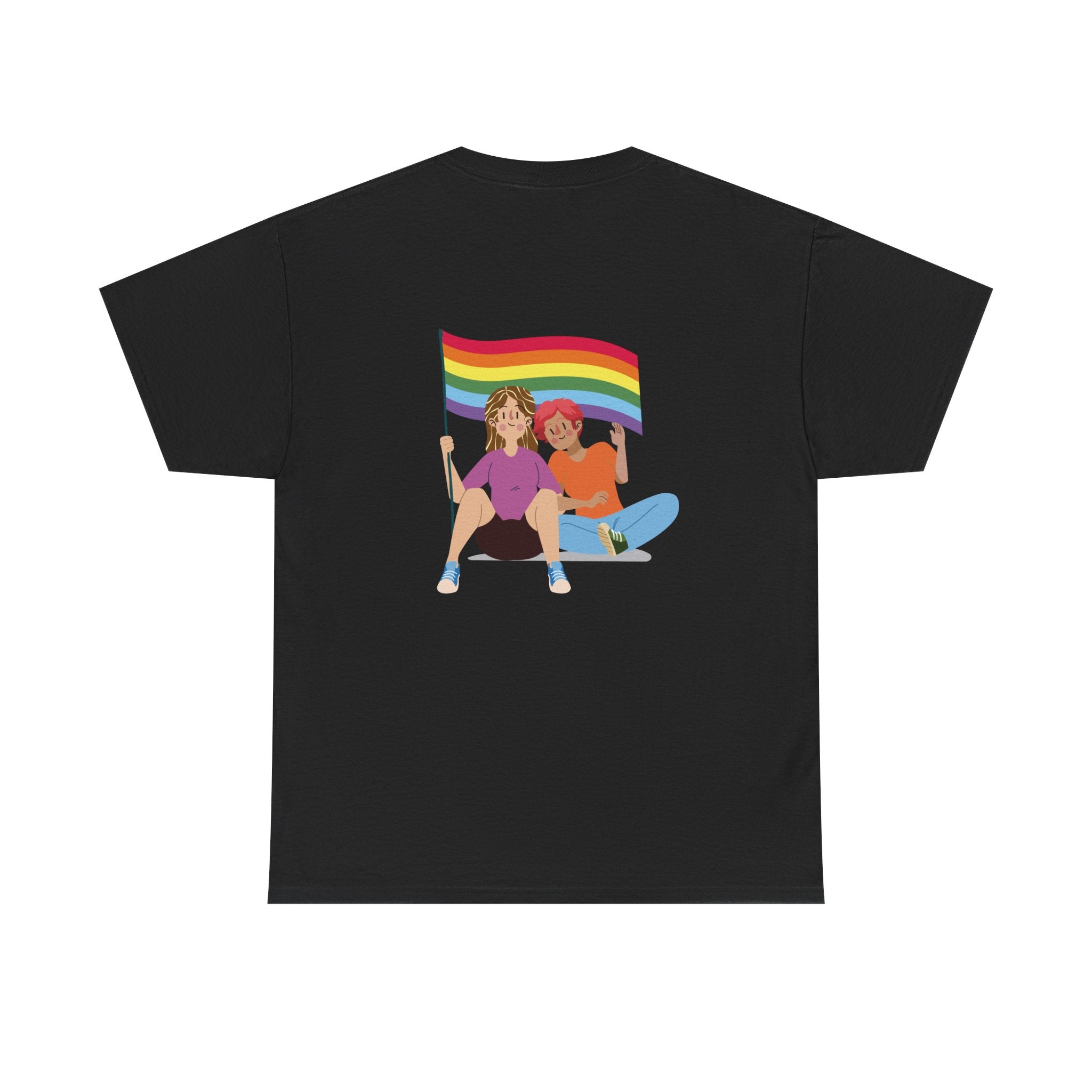 Pride Celebration Unisex Tee, LGBTQ+ T-Shirt, Rainbow Graphic Tee, Gift for Pride Month, Comfortable Cotton Top
