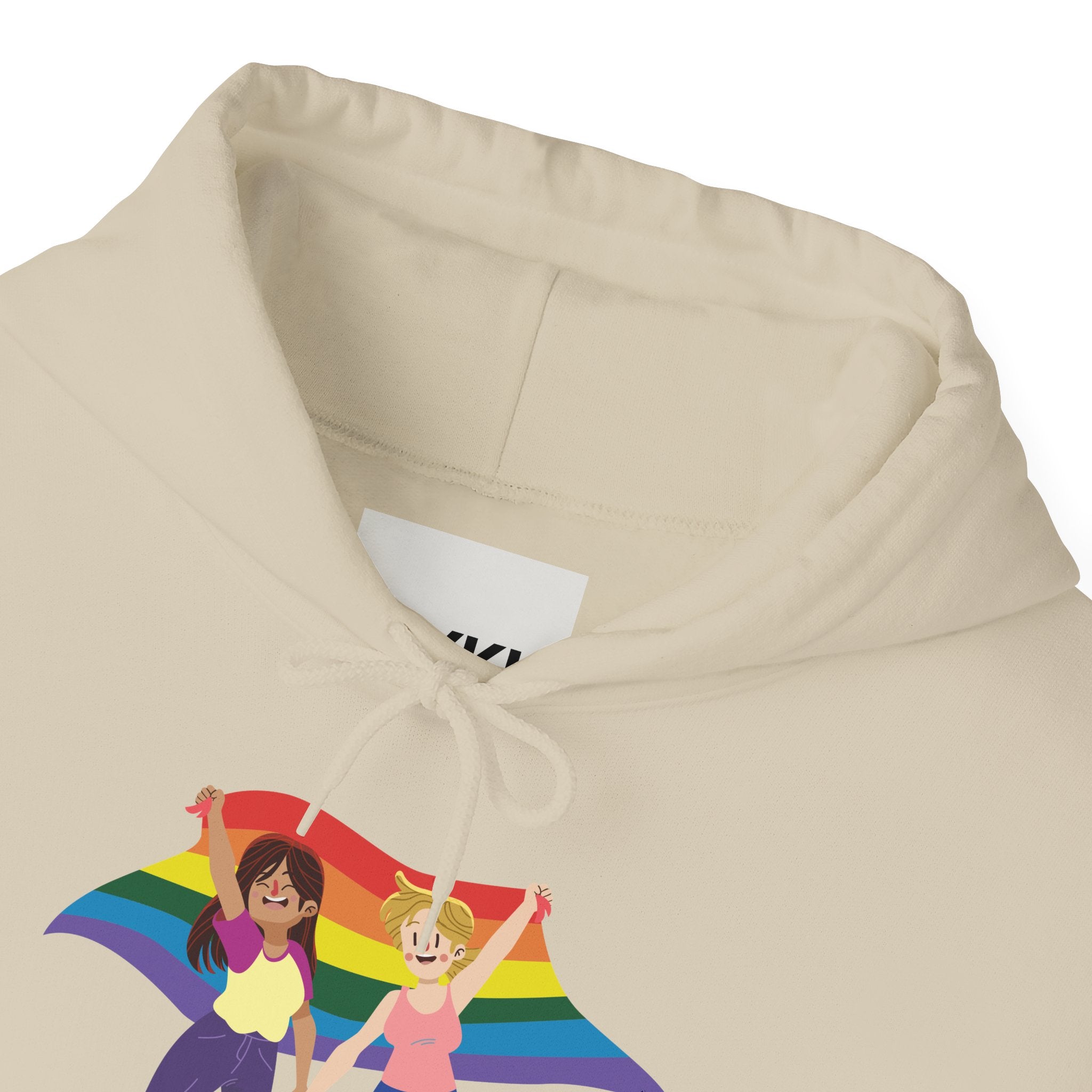 Pride Hooded Sweatshirt, LGBTQ+ Pullover, Unisex Casual Wear, Fun Gift for Pride Month, Inclusive Clothing, Rainbow Apparel