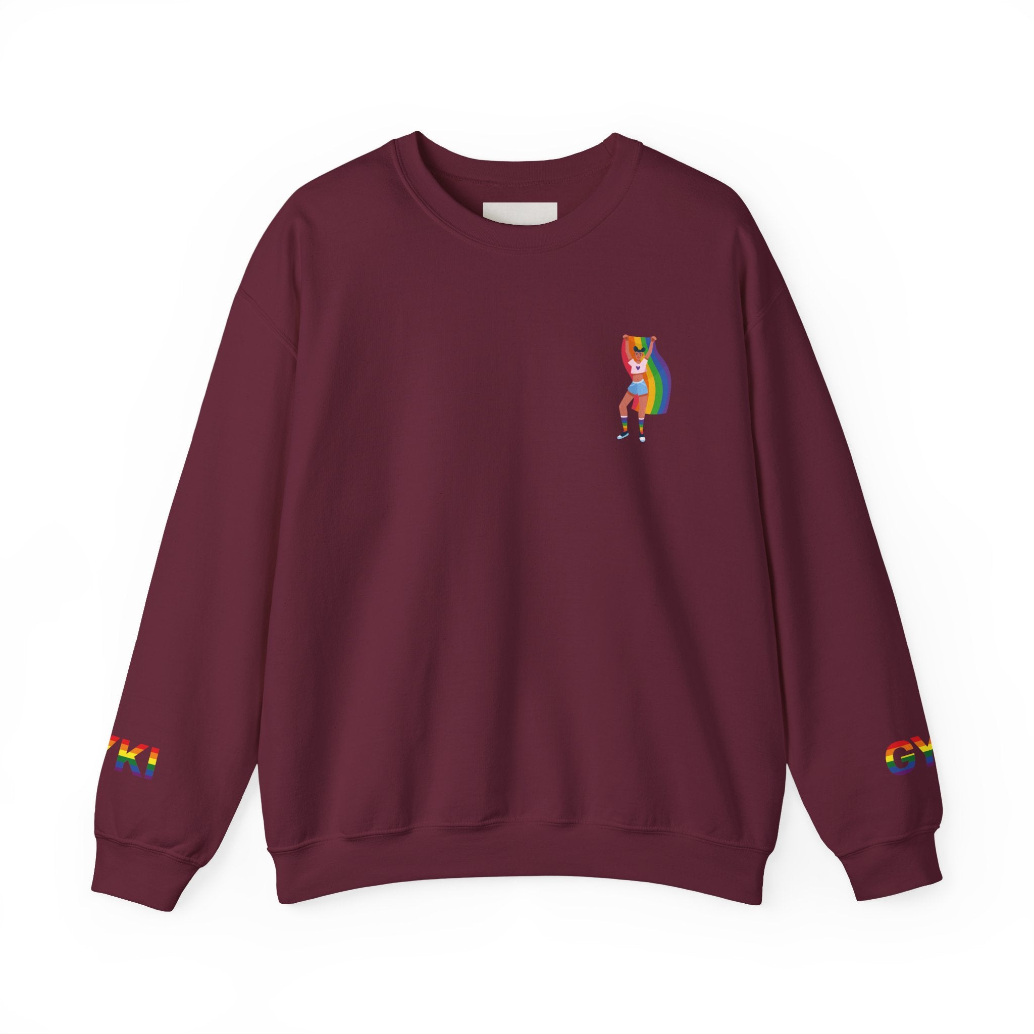 Colorful Rainbow Cat Unisex Crewneck Sweatshirt, Cozy Gift for Cat Lovers, Pride Apparel, Unique Fashion, Everyday Wear