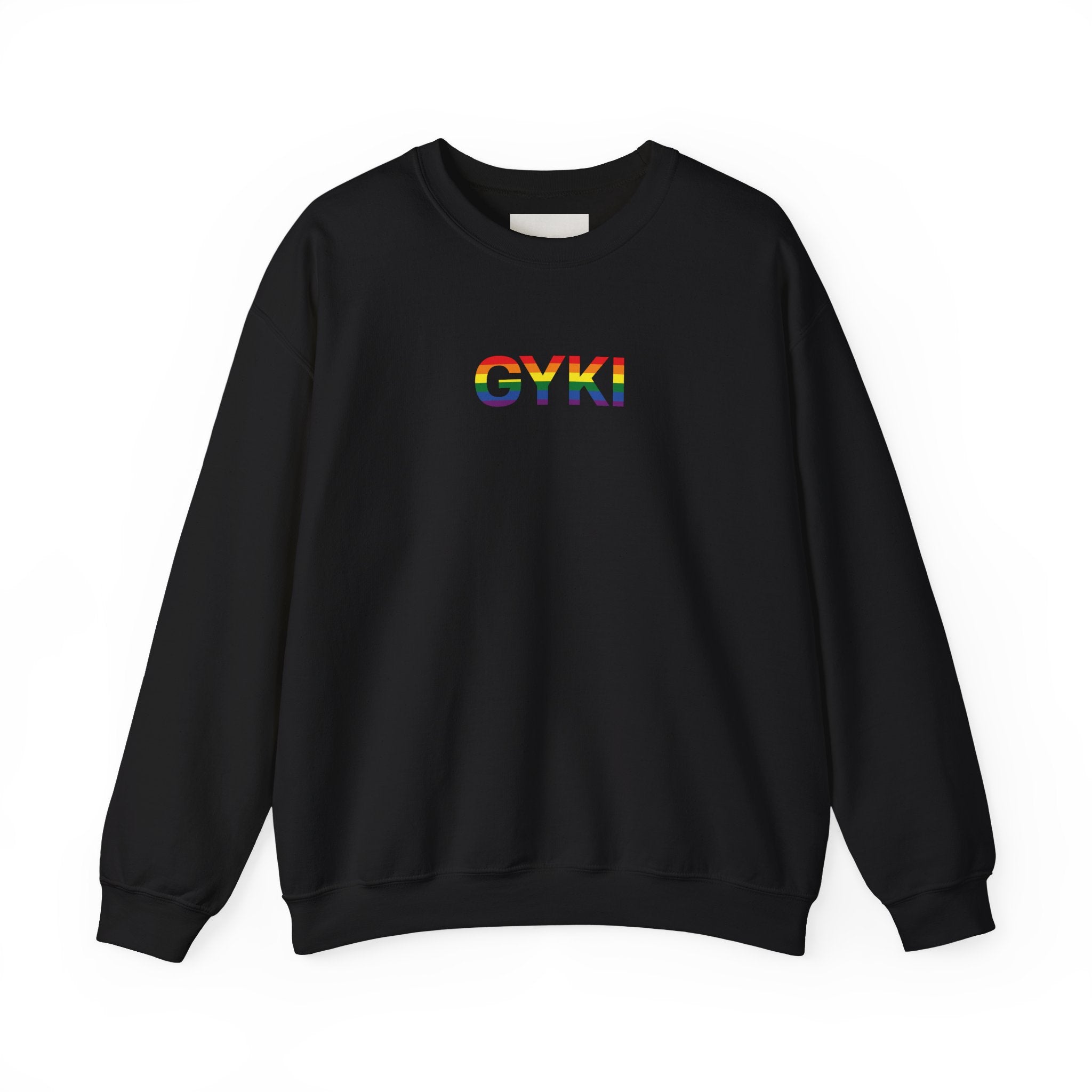 Rainbow Typography Crewneck Sweatshirt | Unisex Gift for Pride, Cozy Casual Wear, Fall Wardrobe Essential