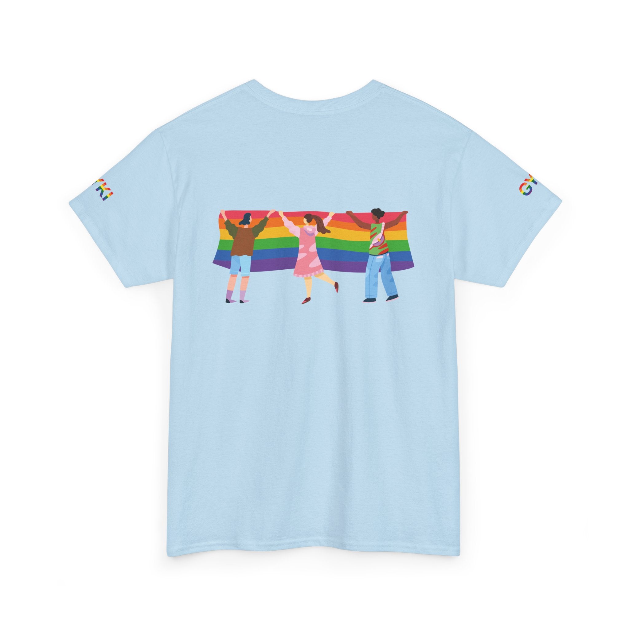 Pride Celebration Tee, Unisex Heavy Cotton Tee, LGBTQ+ Apparel, Rainbow Design Shirt, Equality T-Shirt, Gift for Pride Month