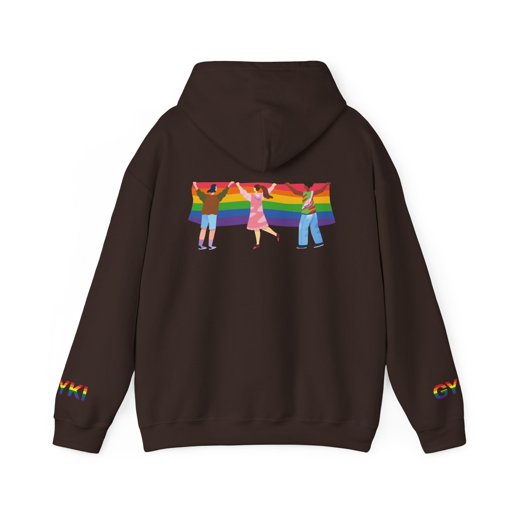 Pride Celebration Unisex Hoodie, Rainbow Sweatshirt, LGBTQ+ Apparel, Comfortable Streetwear, Gifts for LGBTQ+ Pride Events