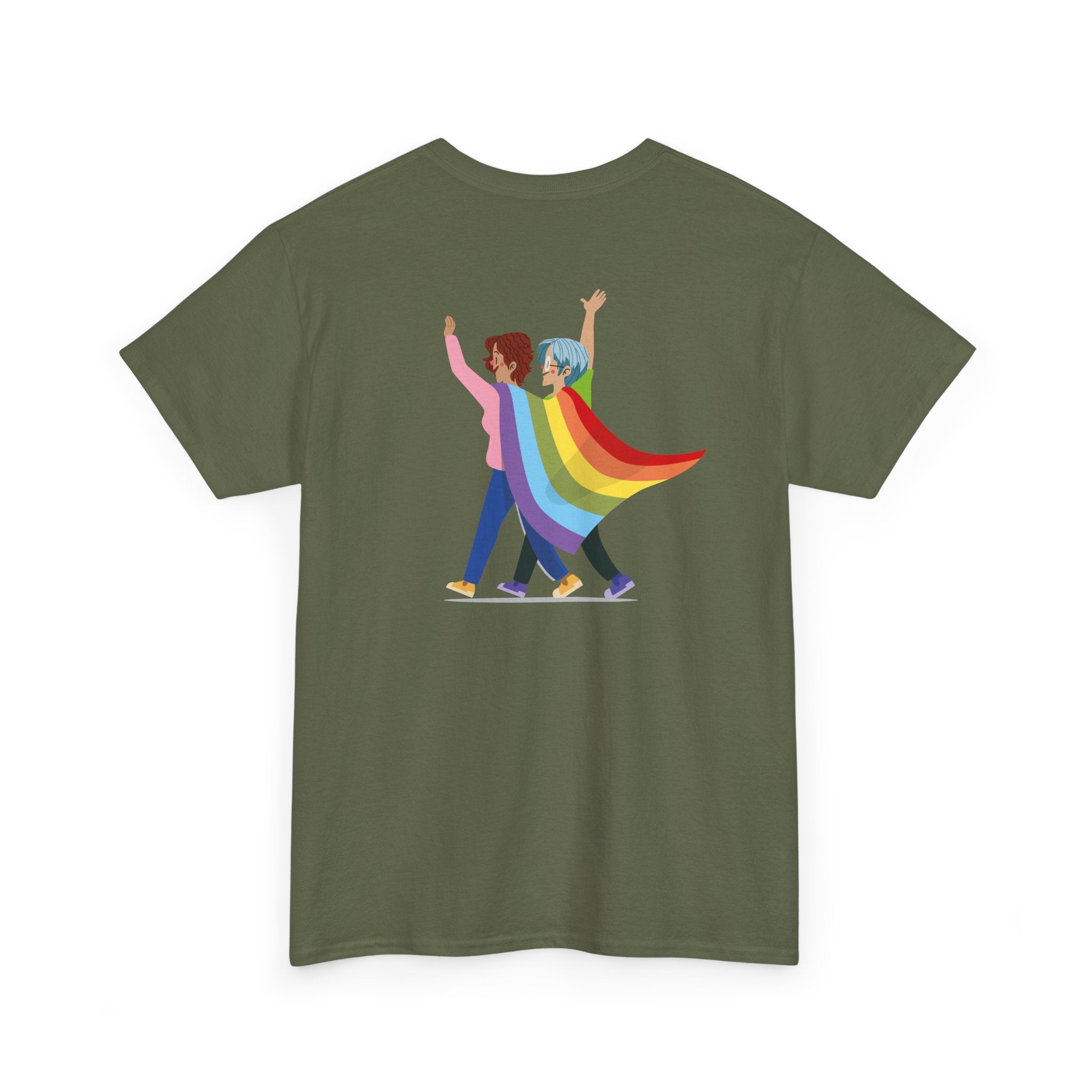 Pride Celebration Tee, Unisex Heavy Cotton Shirt, LGBTQ+ Activism Apparel, Gift for Pride Month, Rainbow Graphic T-Shirt