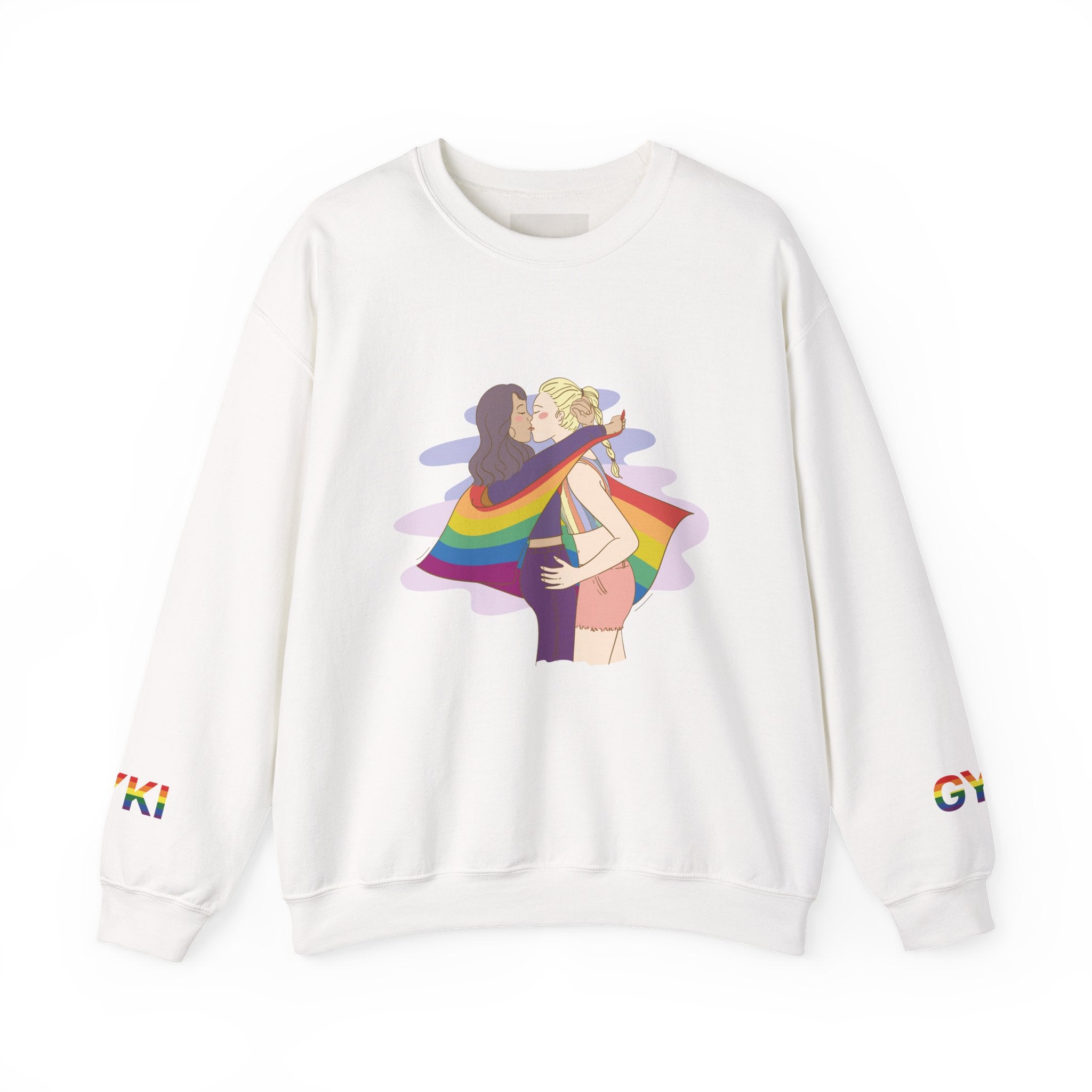 Pride Love Crewneck Sweatshirt | Unisex LGBTQ+ Pullover, LGBTQ Pride Apparel, Rainbow Sweatshirt, Couple Sweatshirt, Everyday Comfort