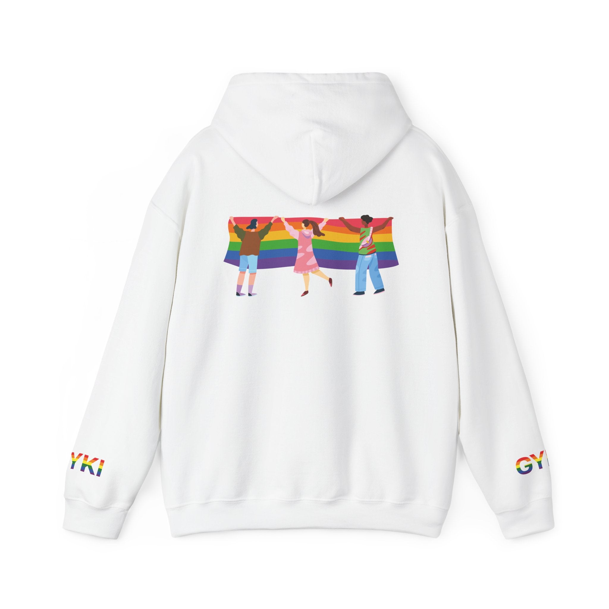 Pride Celebration Unisex Hoodie, Rainbow Sweatshirt, LGBTQ+ Apparel, Comfortable Streetwear, Gifts for LGBTQ+ Pride Events