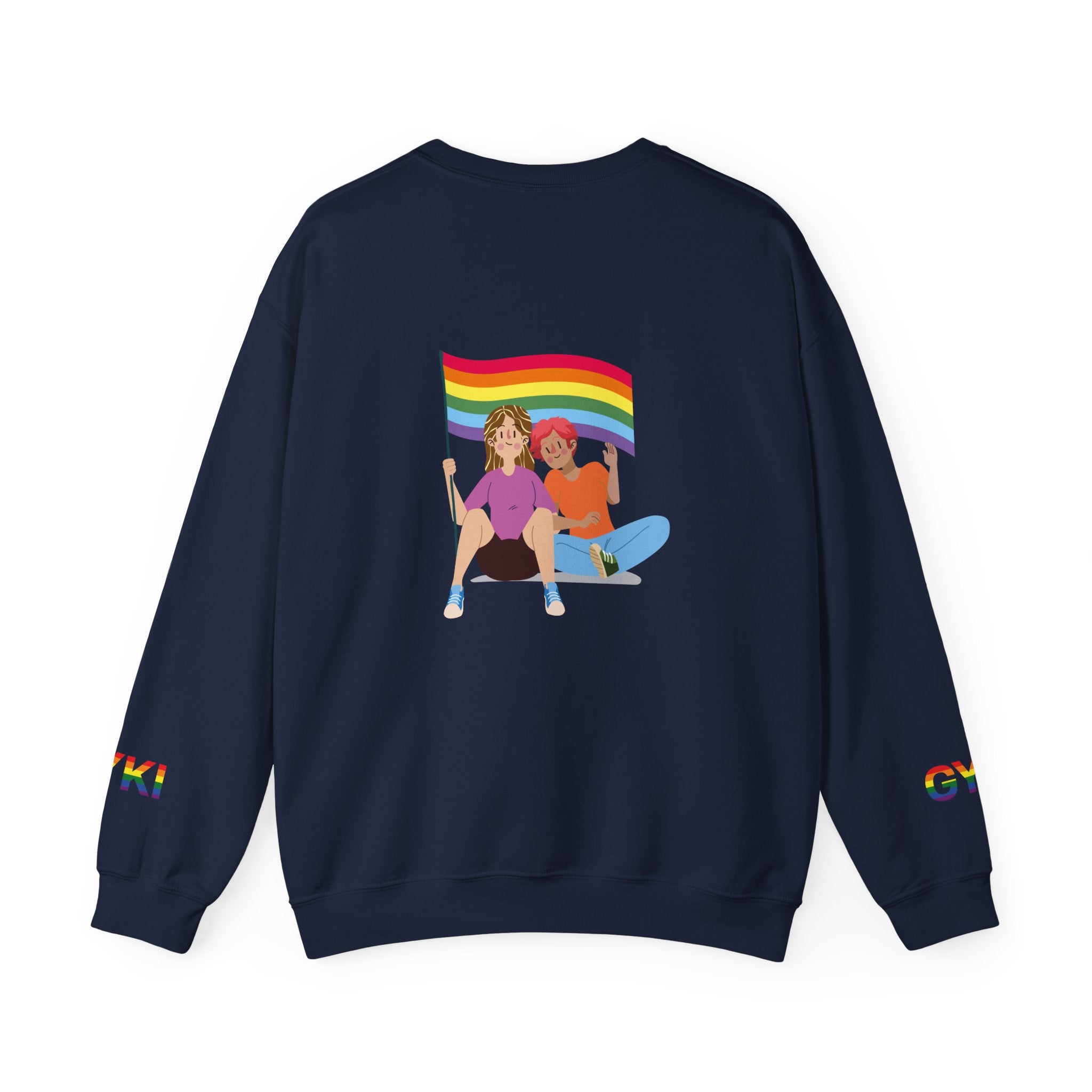 Pride Rainbow Crewneck Sweatshirt, LGBTQ+ Apparel, Unisex Sweatshirt, Celebration Outfit, Comfortable Fashion, Gift for Pride Month