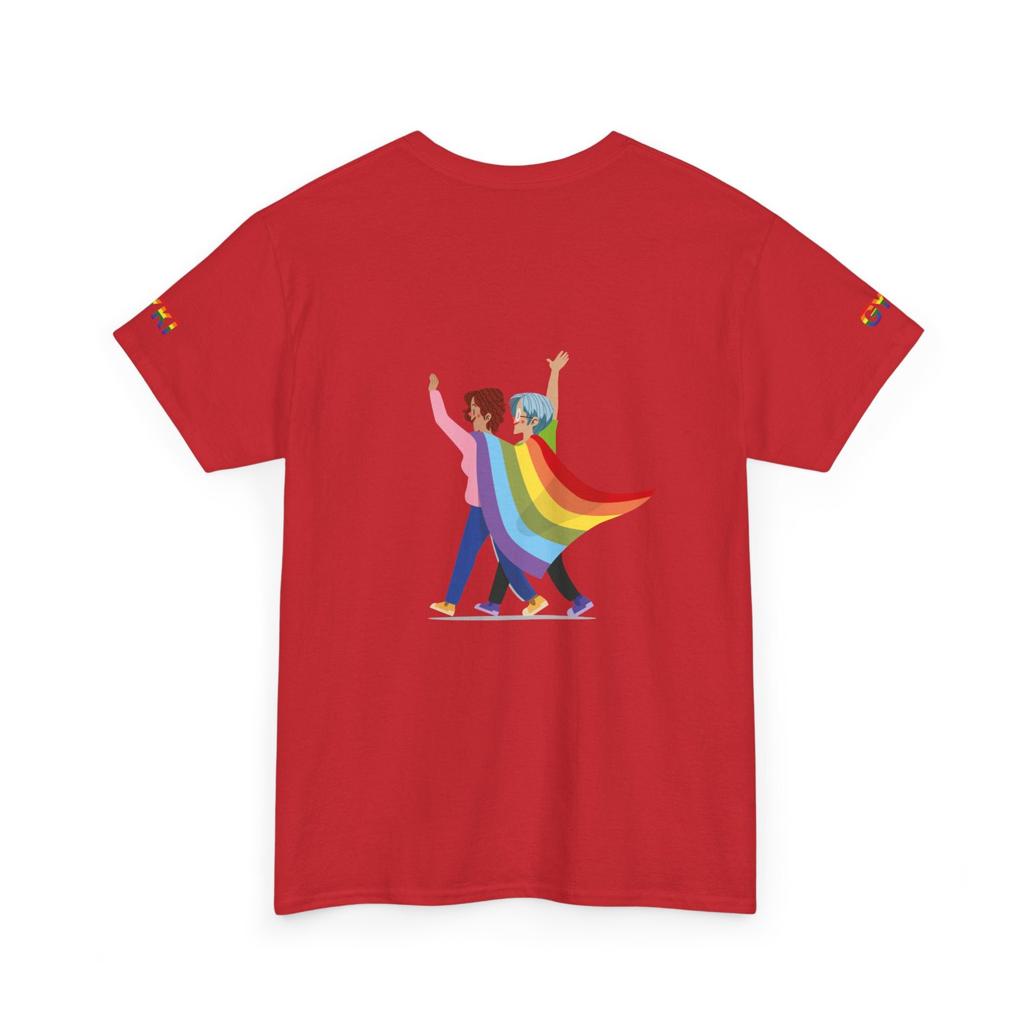 Pride Celebration Tee, Unisex Heavy Cotton Tee, LGBTQ+ Shirt, Rainbow Apparel, Gift for Pride Month, Soft Casual Wear
