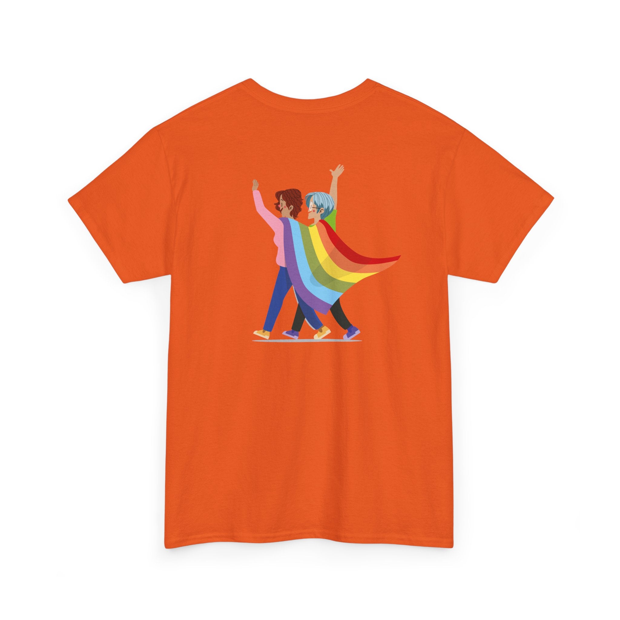Pride Celebration Tee, Unisex Heavy Cotton Shirt, LGBTQ+ Activism Apparel, Gift for Pride Month, Rainbow Graphic T-Shirt